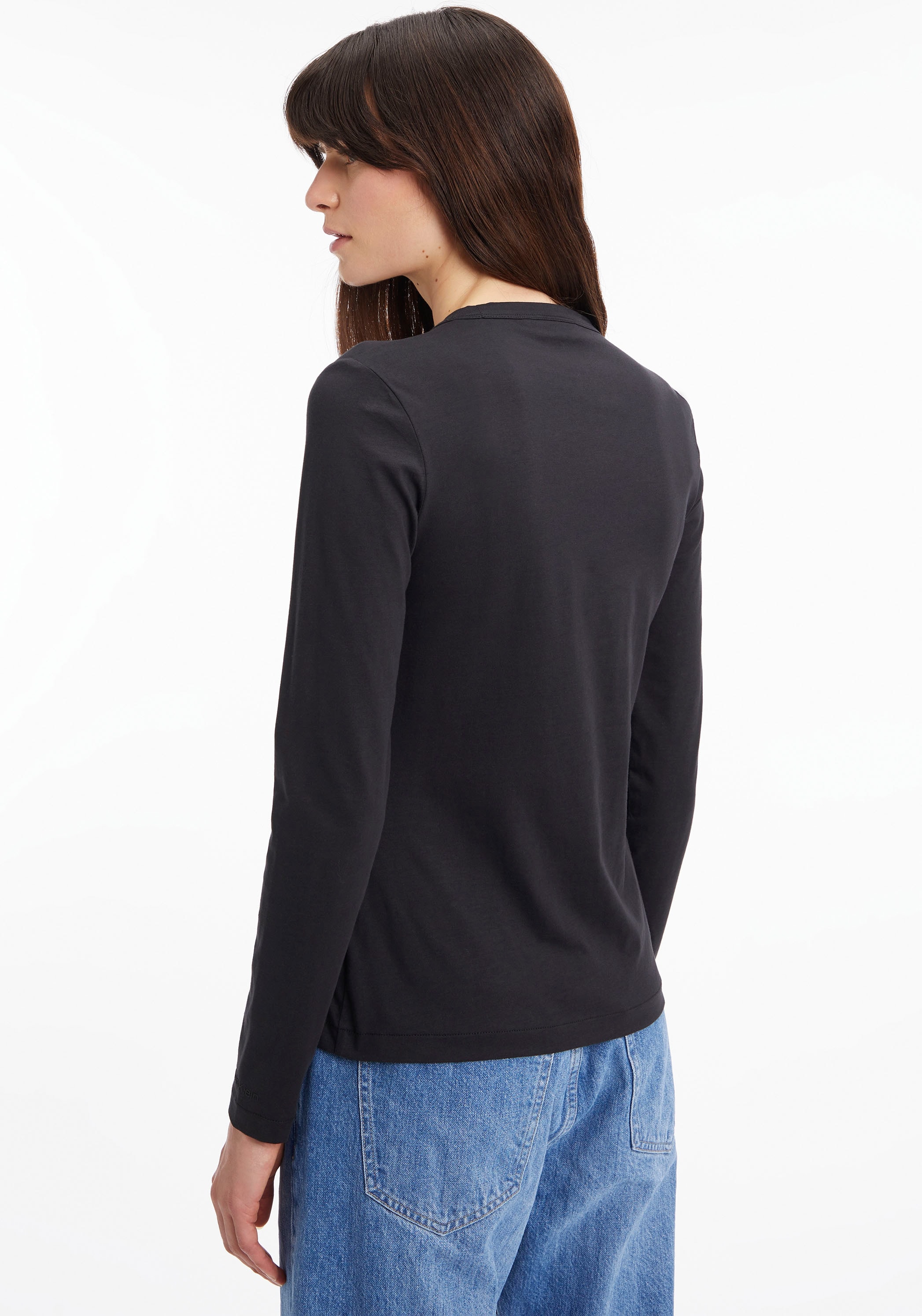 Calvin Klein Langarmshirt »SMOOTH COTTON CREW NECK TEE LS«, mit  Runhalsausschnitt und Langarm shoppen | I'm walking