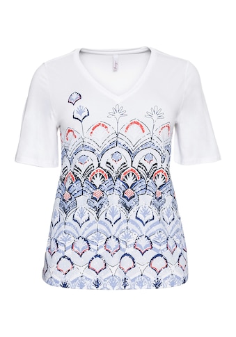Sheego T-Shirt »Shirt«, mit Frontdruck und Flügelärmeln kaufen