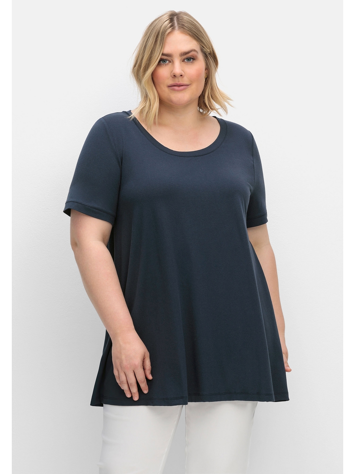 Blusenstoff Größen«, Rückenteil I\'m T-Shirt mit »Große aus luftigem walking | kaufen Sheego