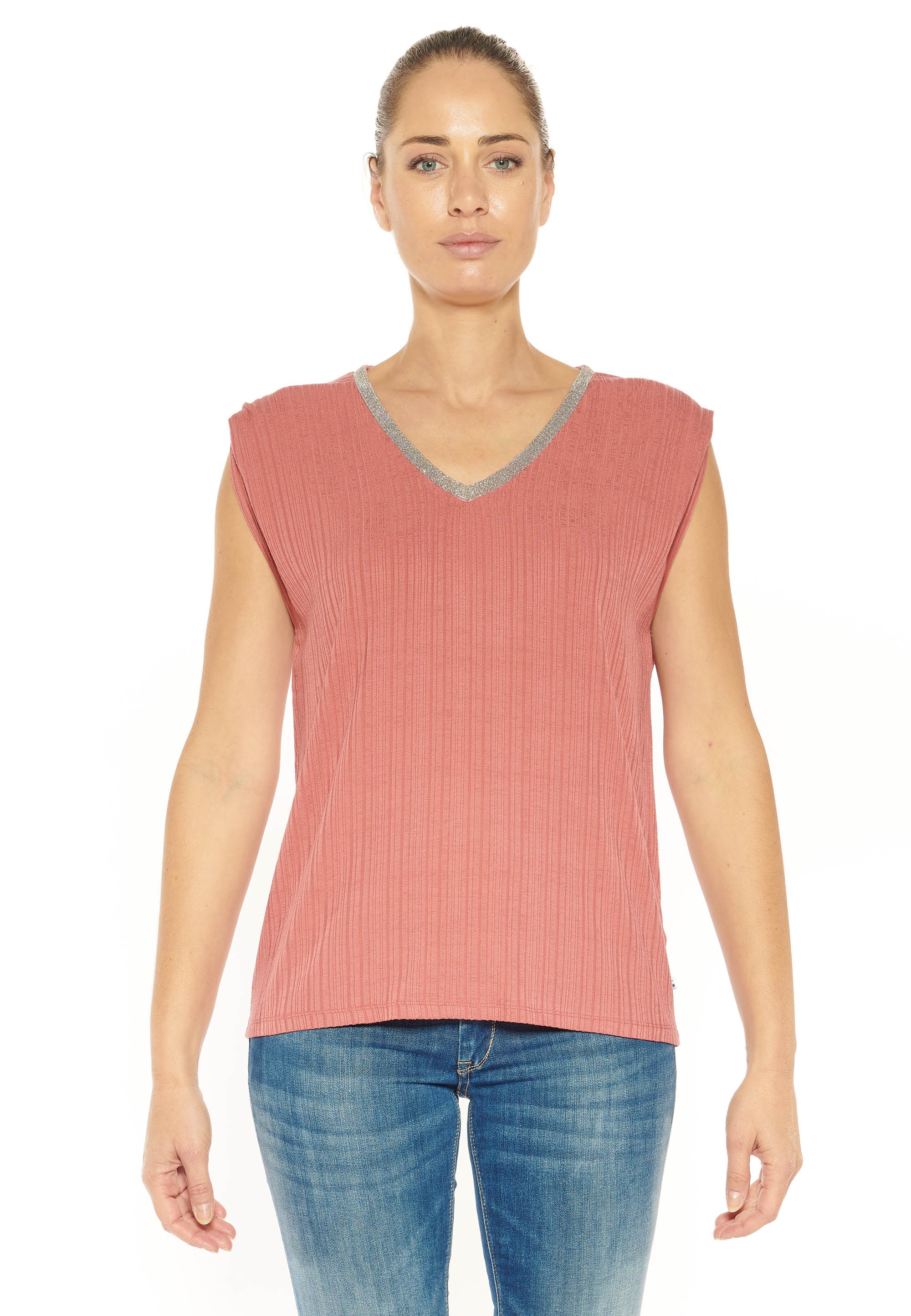 Le Temps Des Cerises T-Shirt »SANTOS«, mit V-Ausschnitt kaufen