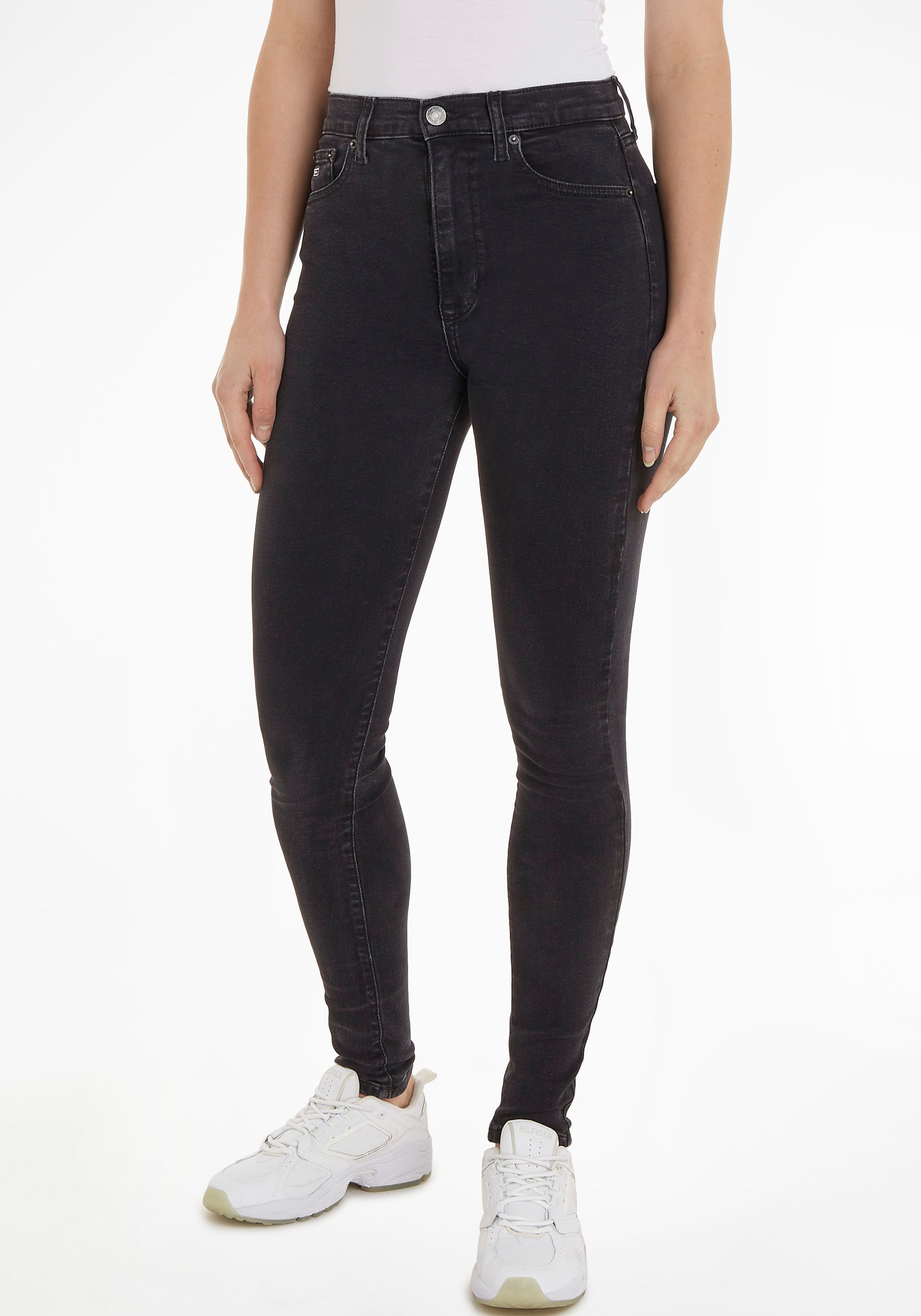 Tommy Jeans Skinny-fit-Jeans Jeans SYLVIA HR SSKN CG4 mit Logobadge und Labelflags