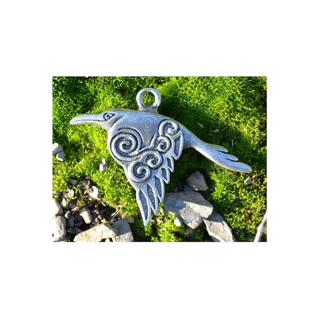 Adelia´s Amulett Anhänger Das Erbe der Nordländer Talisman Keltischer Rabe - Weisheit und Schutz