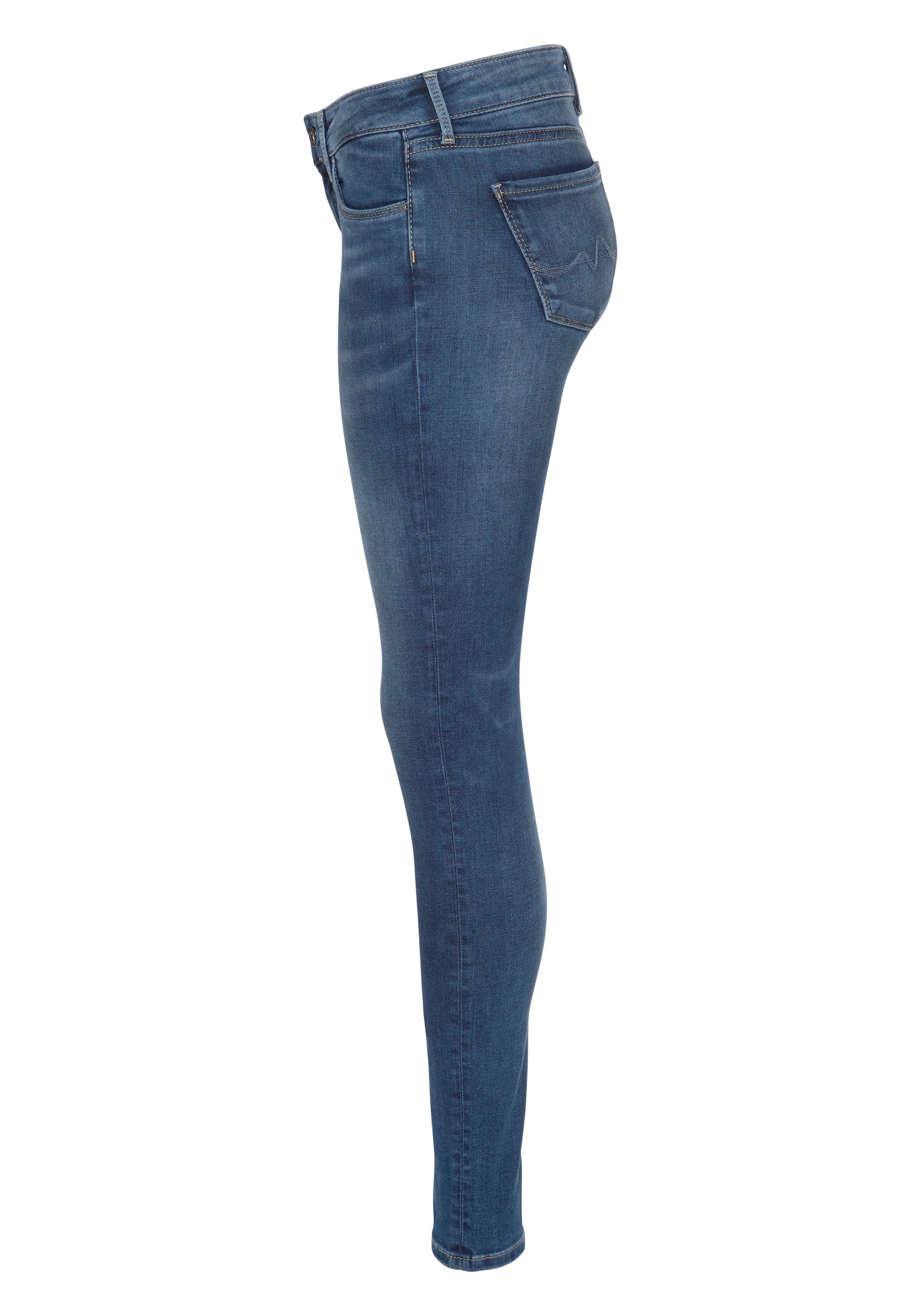 Pepe Jeans Skinny-fit-Jeans »SOHO«, walking 1-Knopf I\'m 5-Pocket-Stil im shoppen Bund Stretch-Anteil und mit 