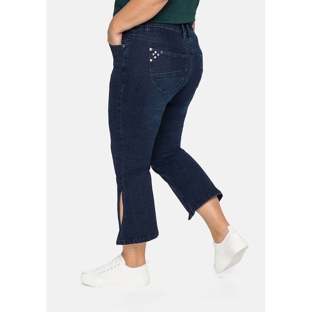 Sheego Bootcut-Jeans »Große Größen«, in 7/8-Länge mit hoch geschlitztem  Saum online | I'm walking