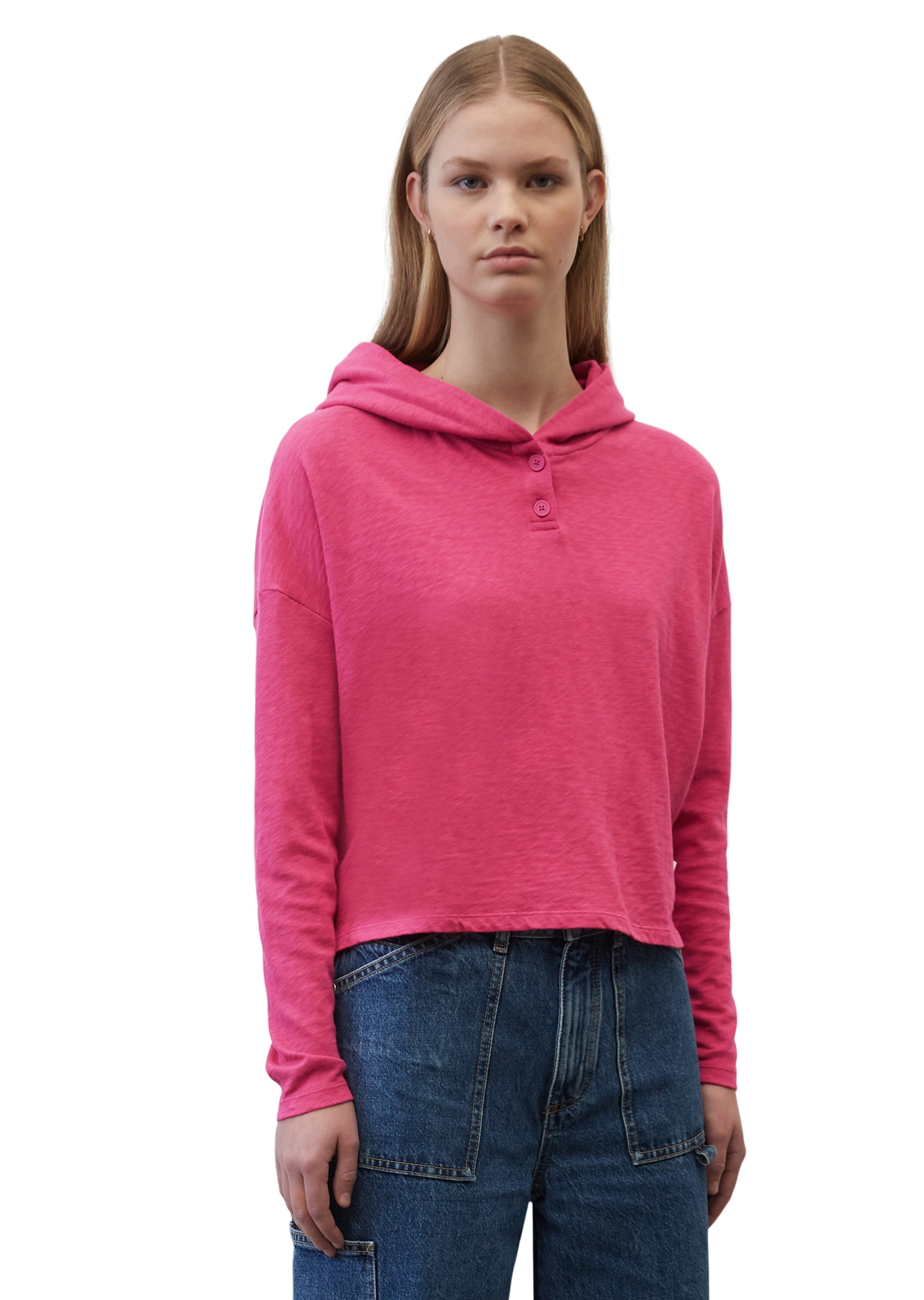 Marc O'Polo DENIM Langarmshirt aus softem Slub-Jersey