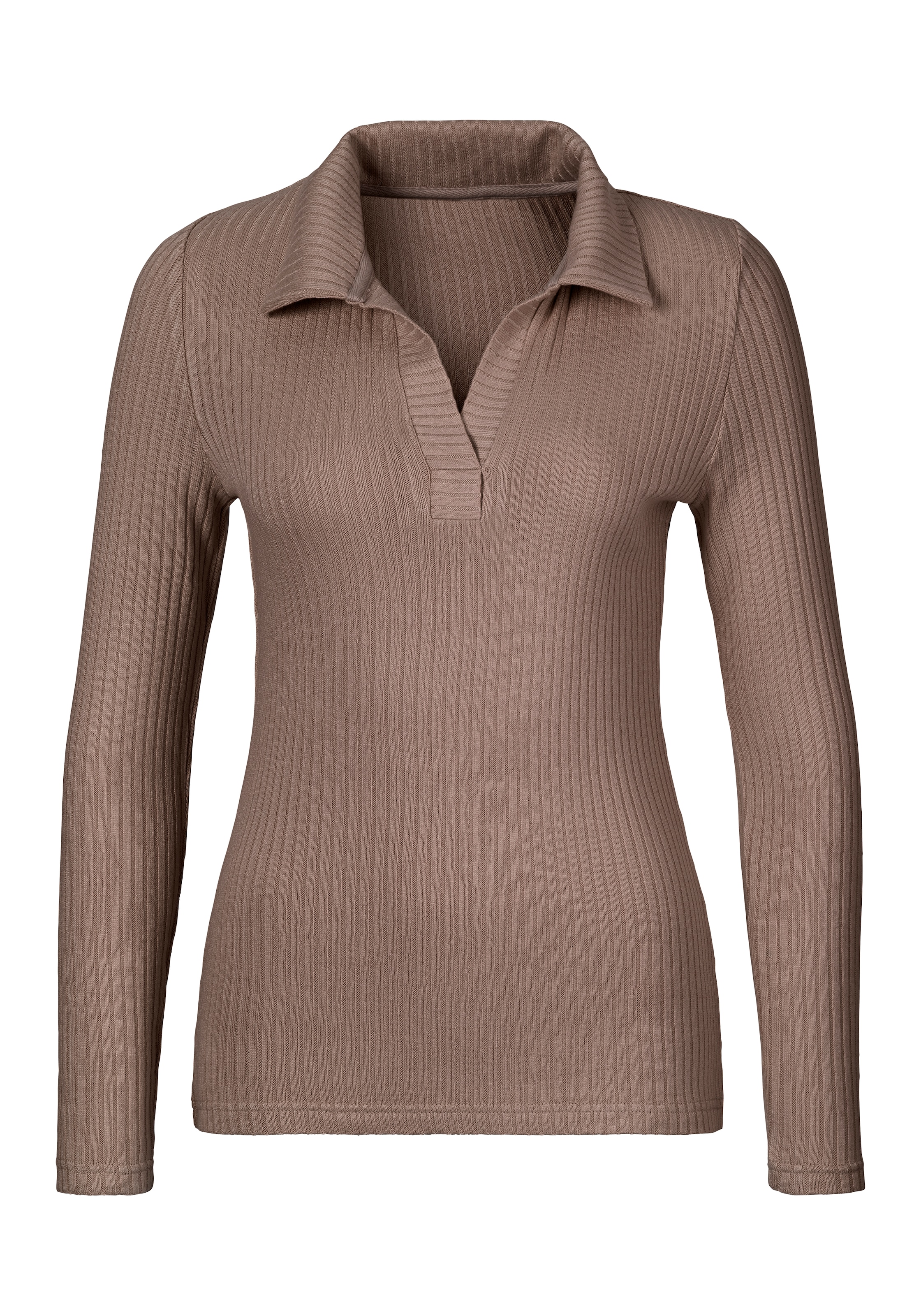 LASCANA Langarmshirt, online aus modischer Ripp-Qualität
