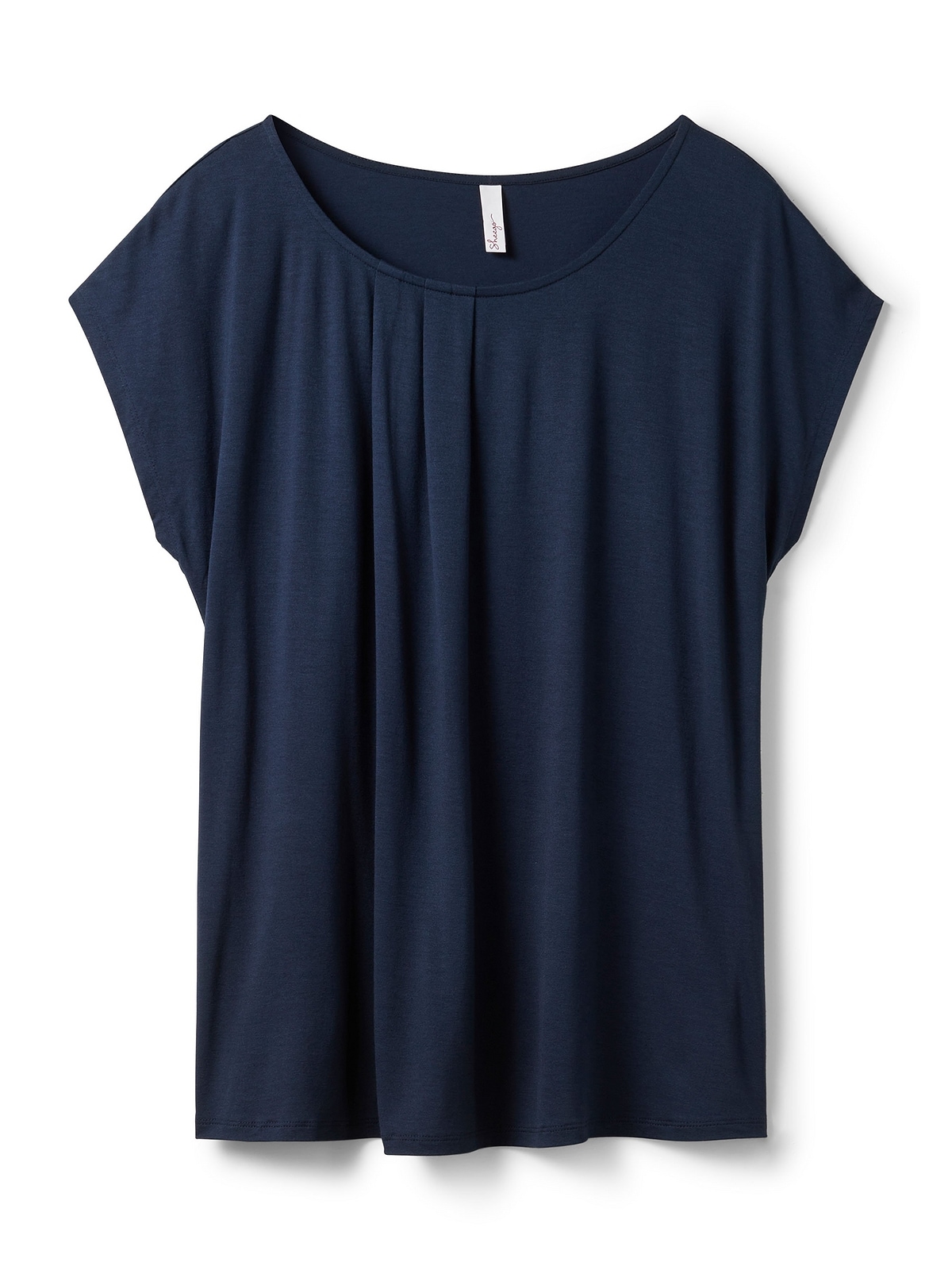 Sheego T-Shirt Falten, aus Viskosemix Größen«, angenehmem »Große bestellen mit gelegten