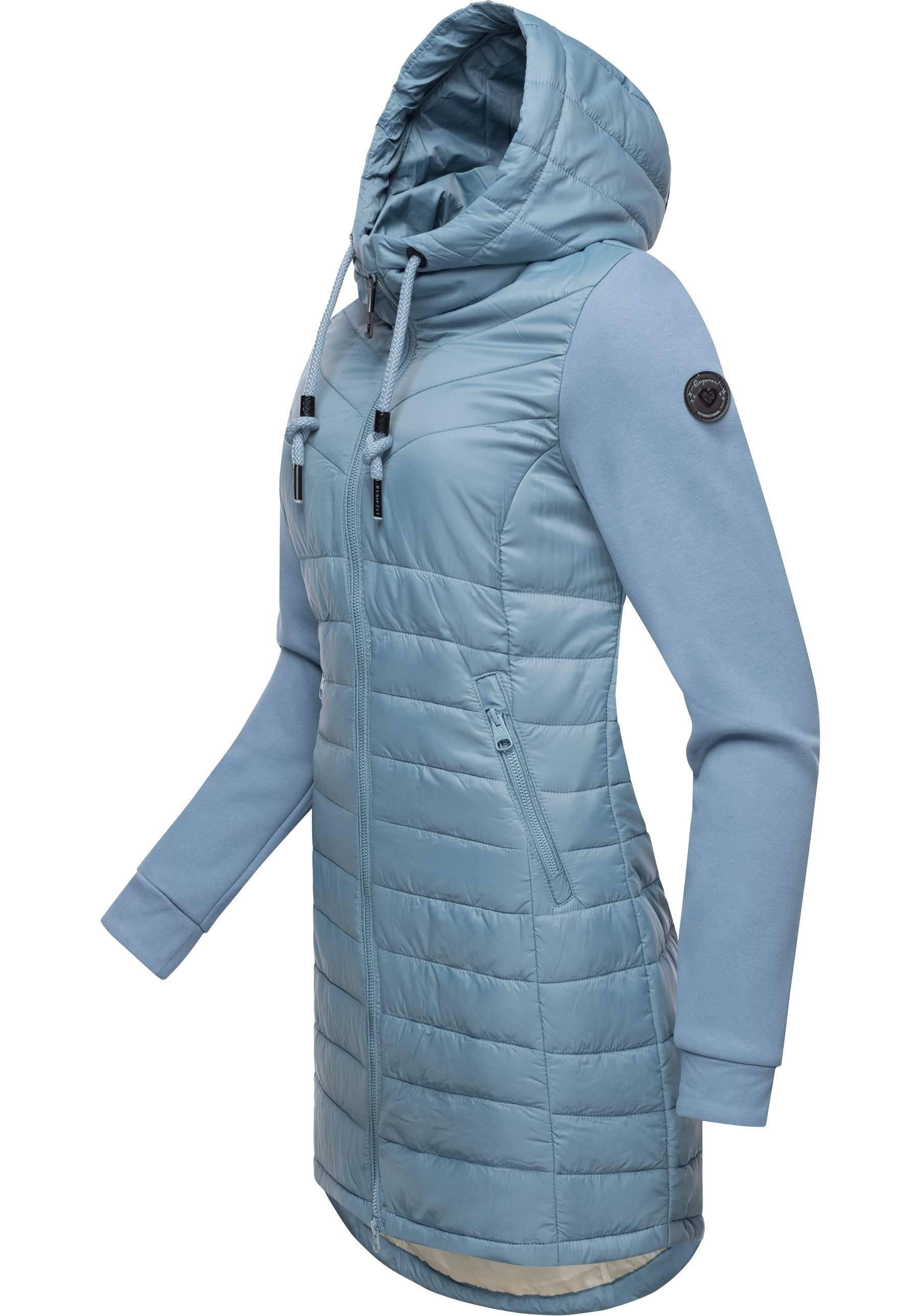 Ragwear | Long«, modernem I\'m walking Materialmix Kapuze aus bestellen Mantel mit »Lucinda Steppmantel