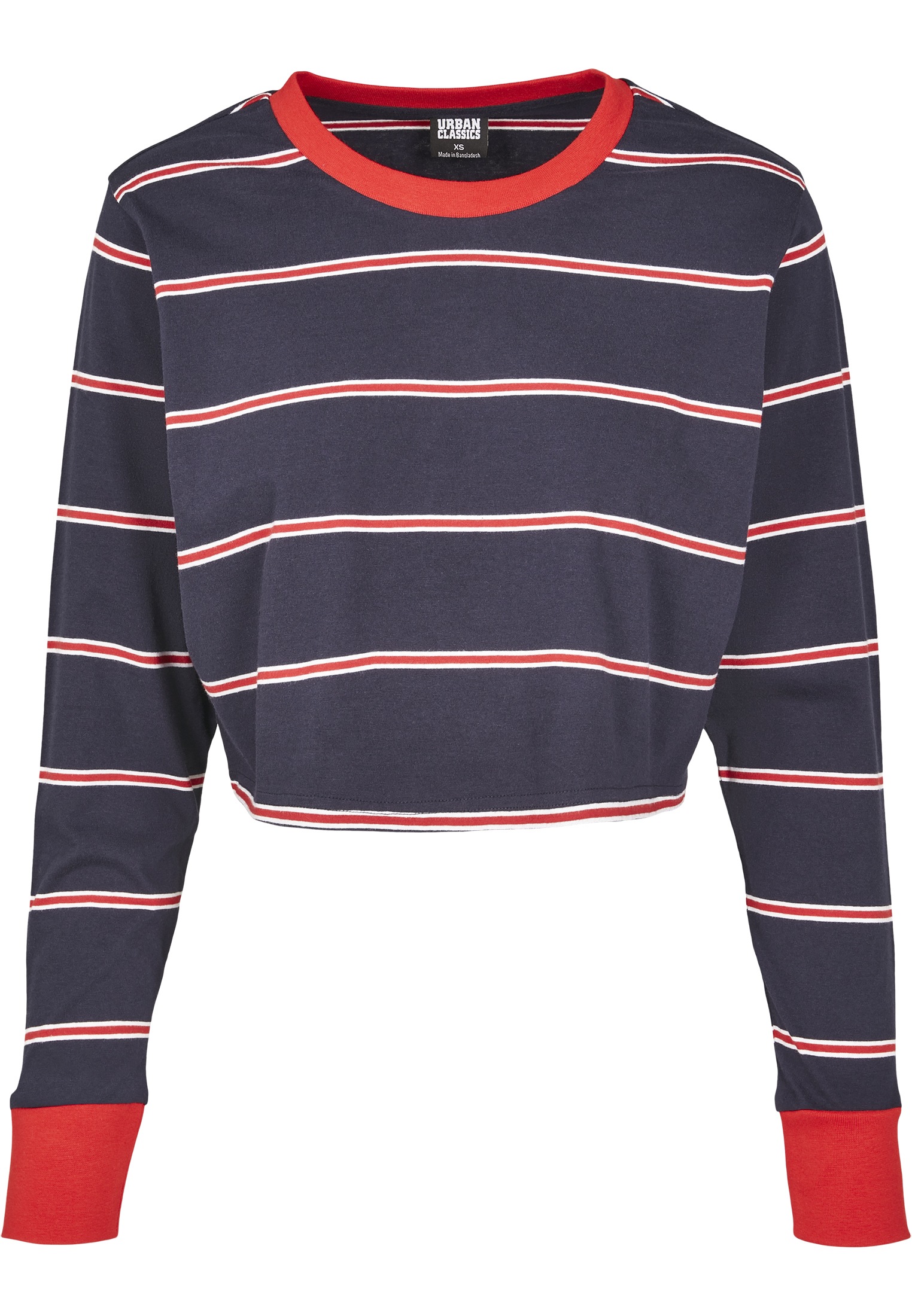 URBAN CLASSICS Langarmshirt »Damen Ladies tlg.) LS«, Short Dyed Skate (1 Yarn shoppen Stripe