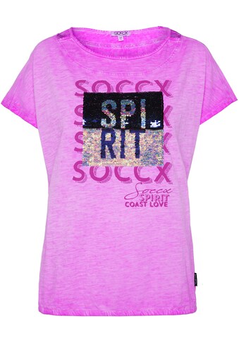 SOCCX Print-Shirt, mit schimmernden Pailletten kaufen