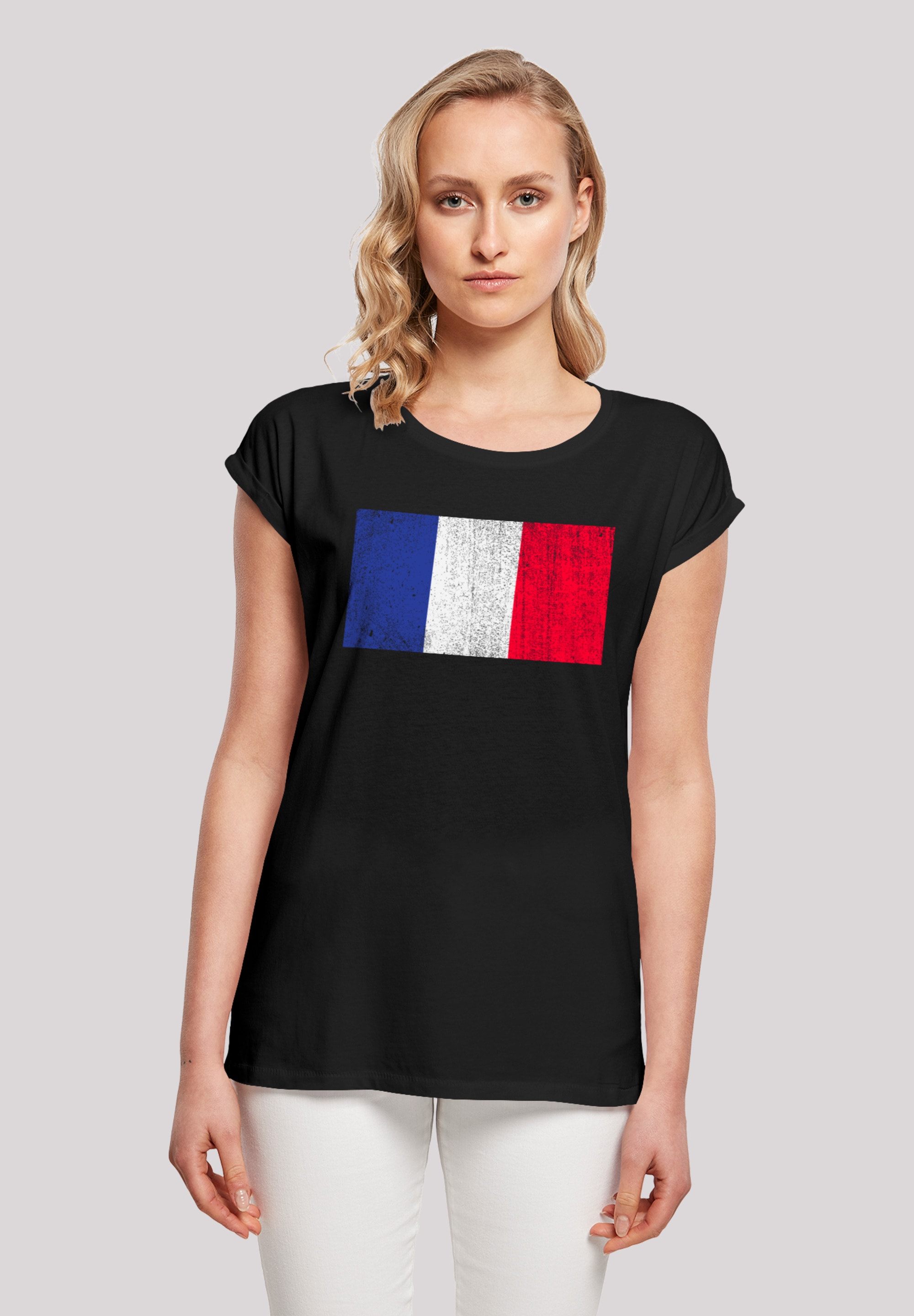 Frankreich | T-Shirt »France shoppen Flagge F4NT4STIC Print distressed«, walking I\'m