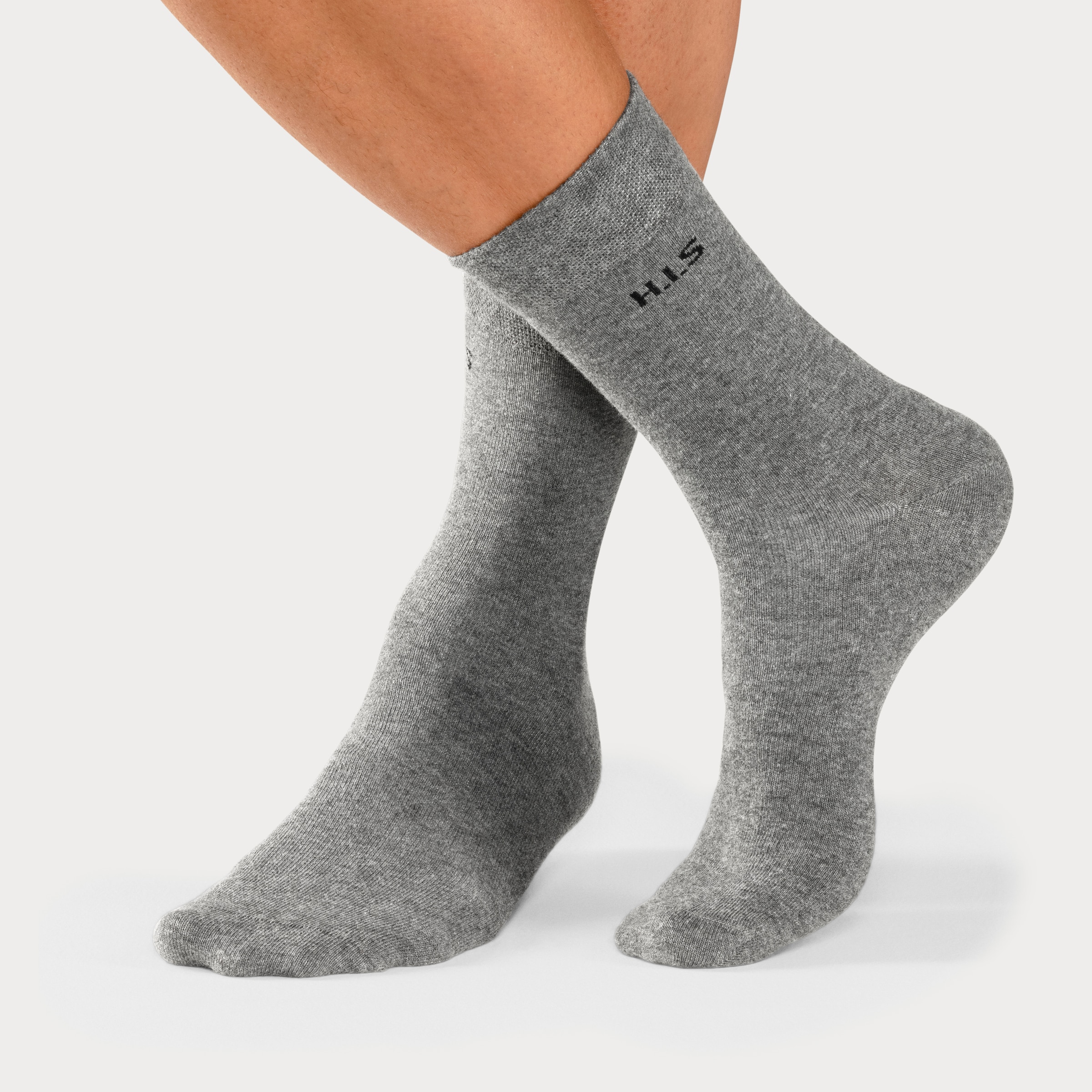 Bündchen Socken, (4 mit | online I\'m druckfreiem H.I.S walking kaufen Paar),