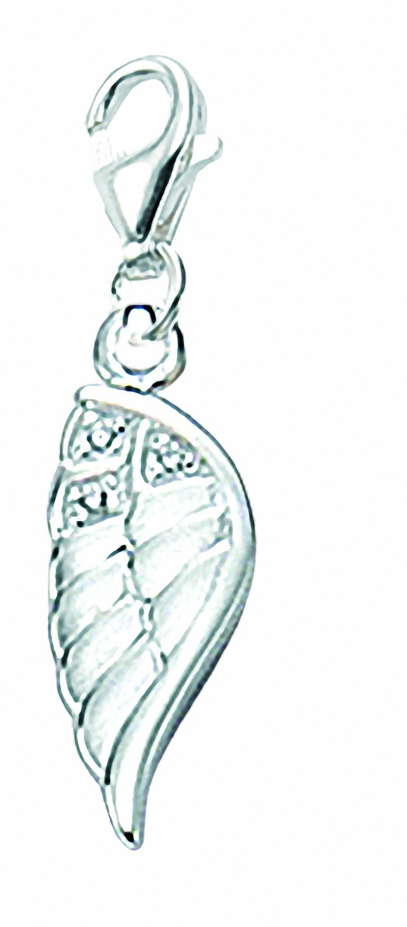 Anhänger mit für 925 925 Silber Adelia´s Zirkonia Zirkonia Sterling Charm-Einhänger Silberschmuck mit Flügel Silber Damen Charms