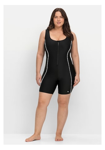 Sheego Badeanzug »Große Größen«, mit Reißverschluss und kurzem Bein kaufen