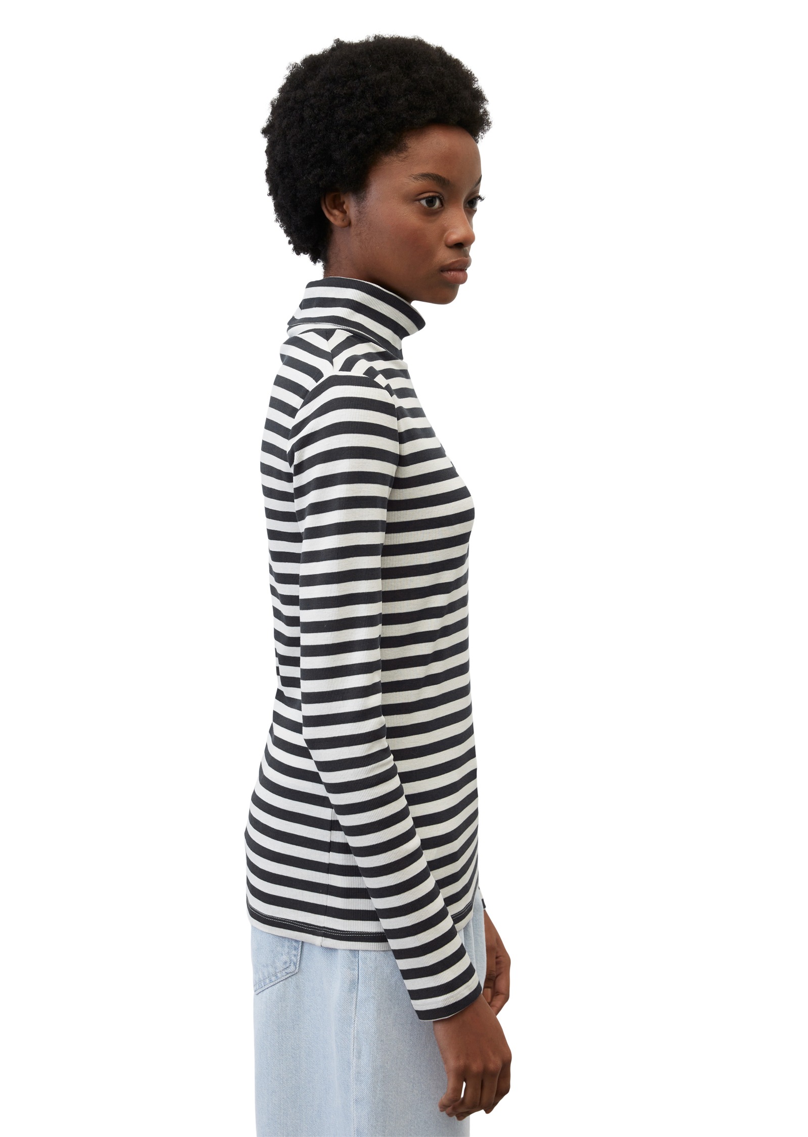 Marc O'Polo DENIM Langarmshirt aus Organic Cotton-Mix