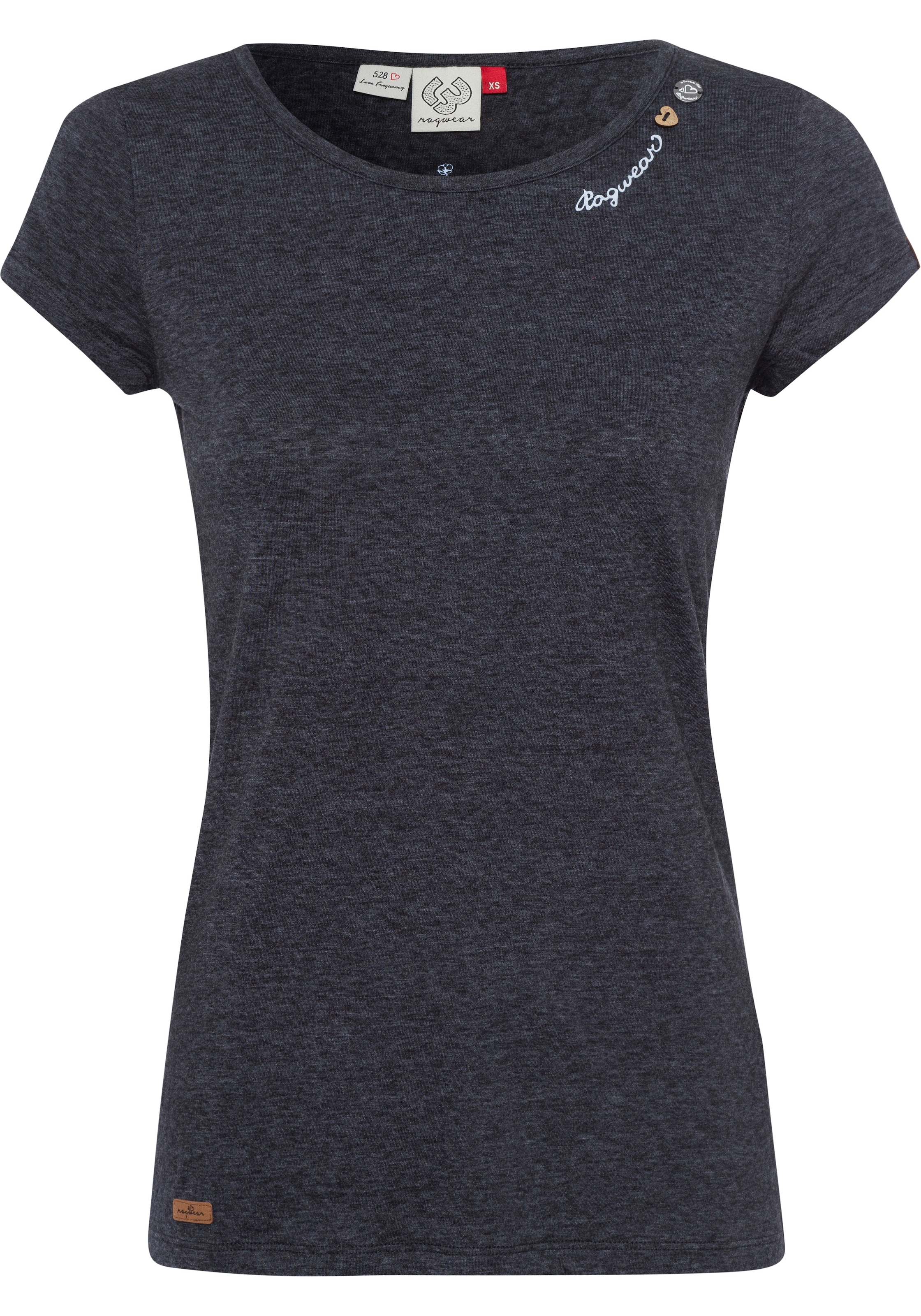 Ragwear T-Shirt I\'m Zierknopf-Applikation Logoschriftzug in | O«, »MINT und walking mit natürlicher bestellen Holzoptik