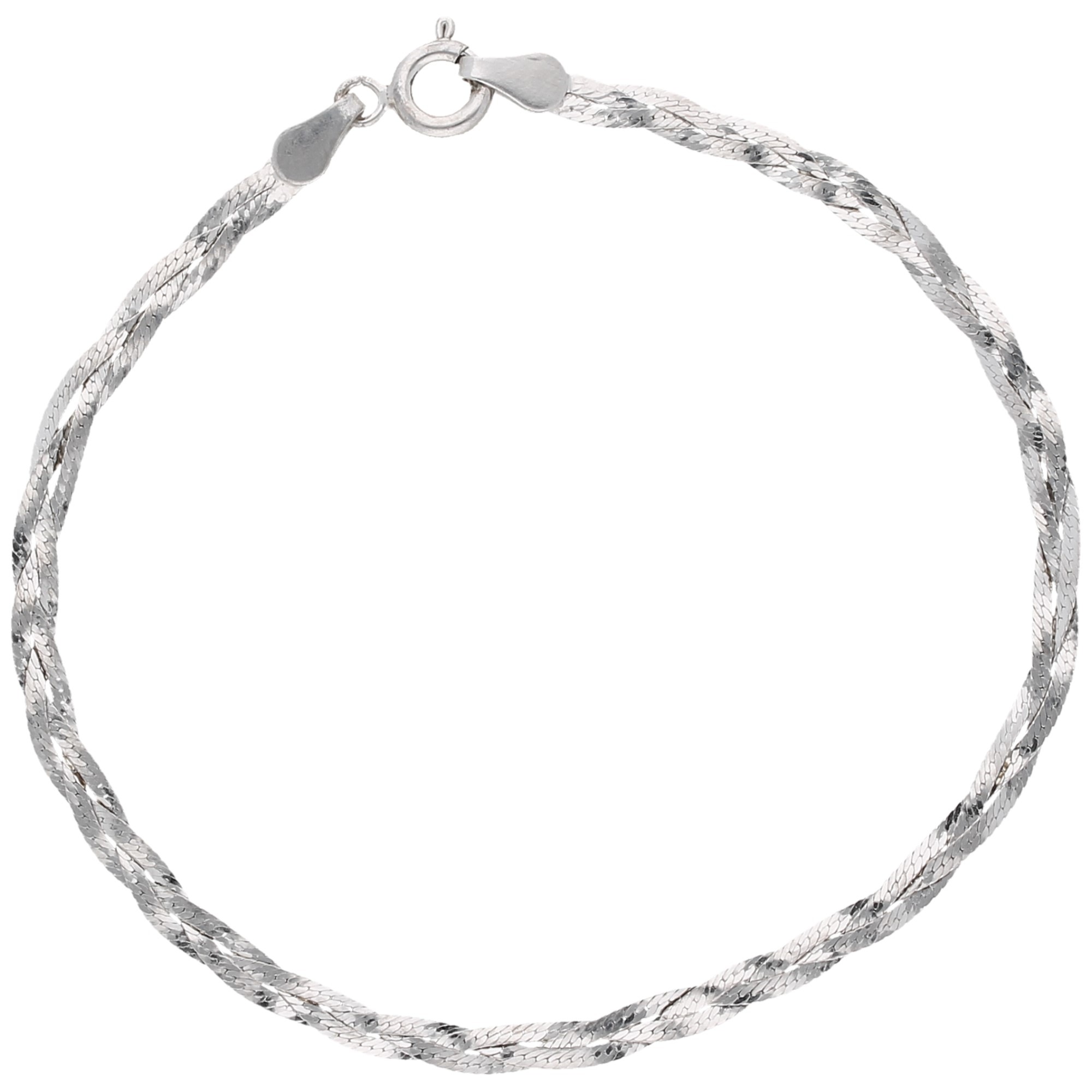 Smart Jewel Armband »Heringbonekette, geflochten, Silber 925« im Onlineshop  | I\'m walking