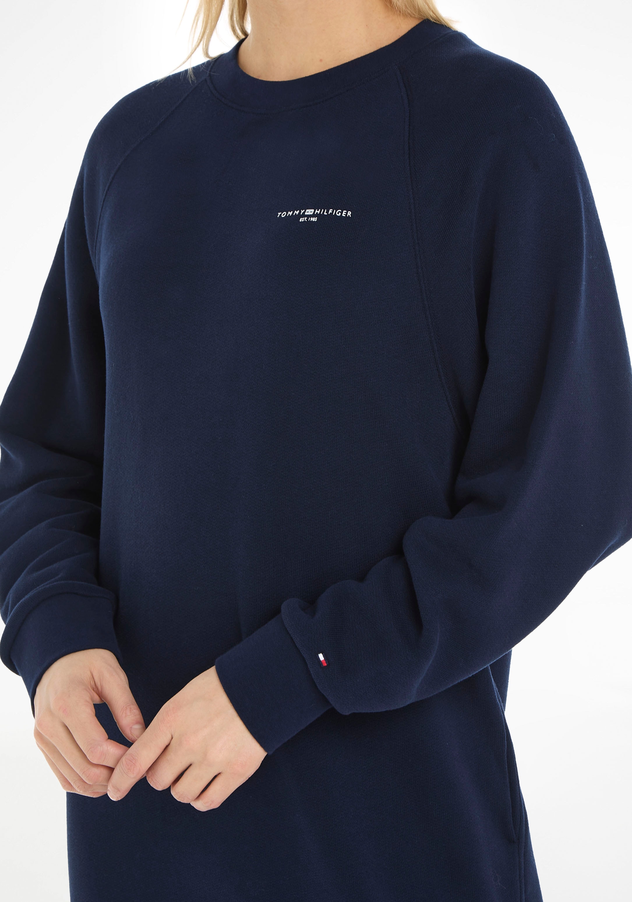 Tommy Hilfiger Sweatkleid, mit Hilfiger shoppen Logo-Schriftzug Tommy Mini