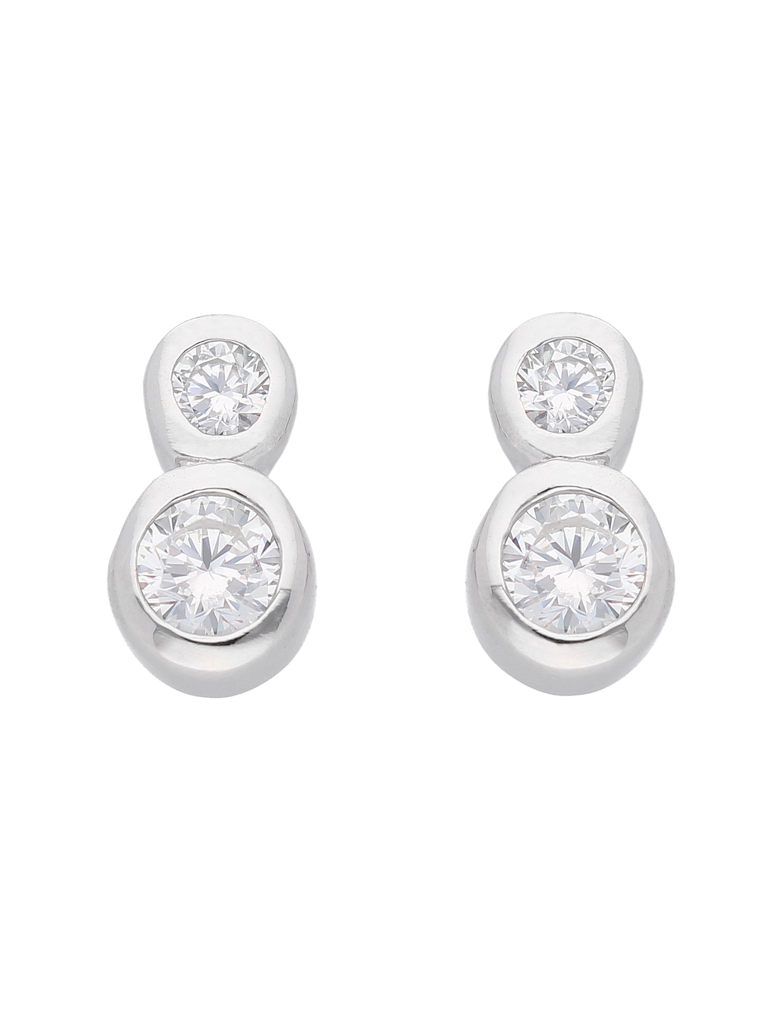 Adelia´s Paar Ohrhänger 925 Silber Zirkonia für Damen mit Silberschmuck Ohrstecker Ohrringe