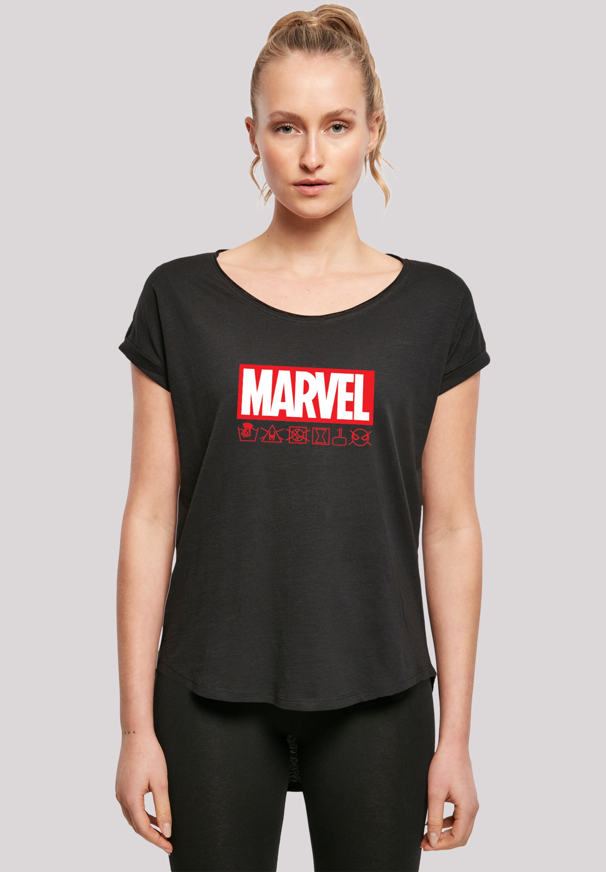 F4NT4STIC T-Shirt »Marvel Logo Waschsymbole«, Print shoppen
