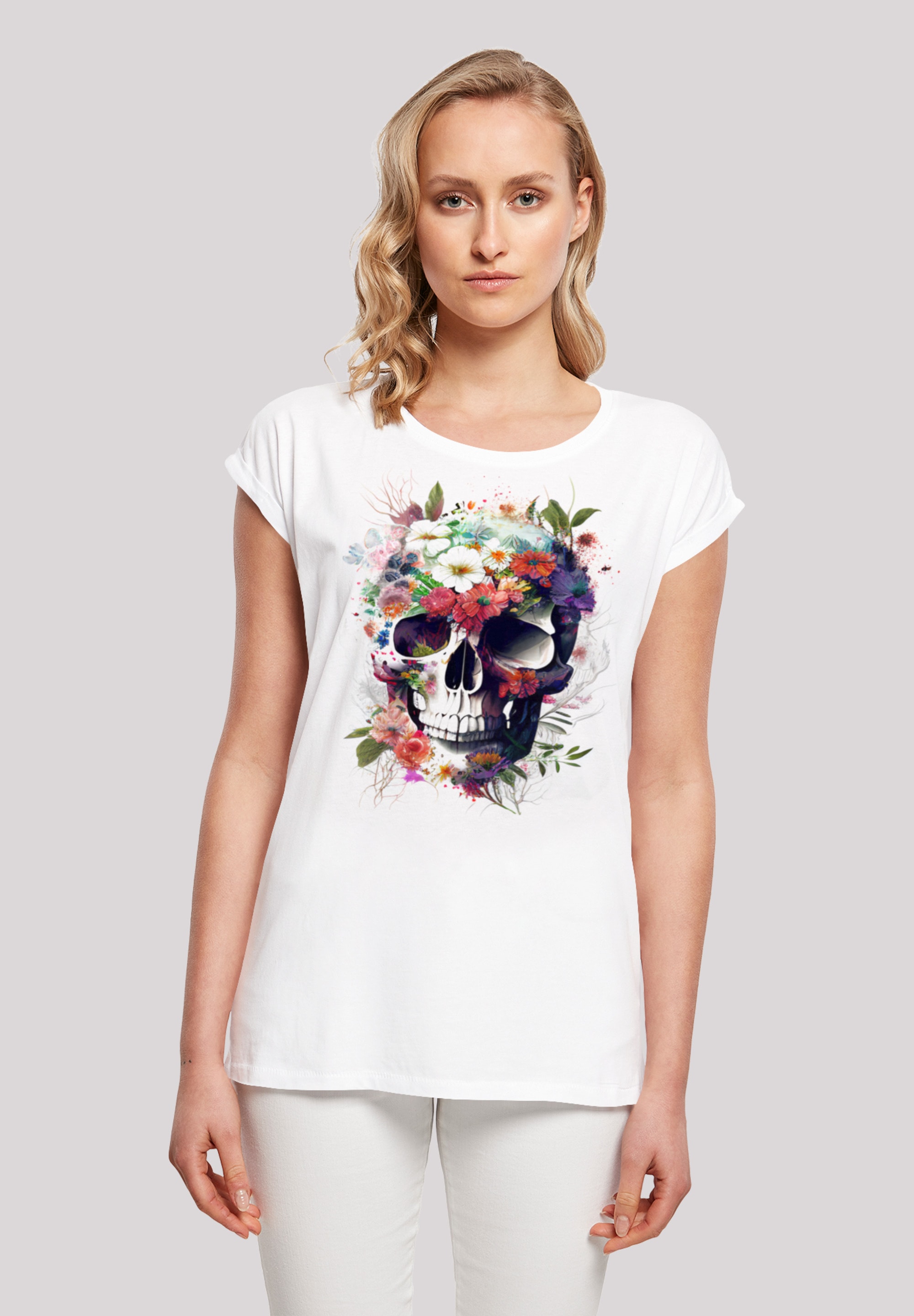 F4NT4STIC T-Shirt »Totenkopf Print Blumen«, walking I\'m bestellen 