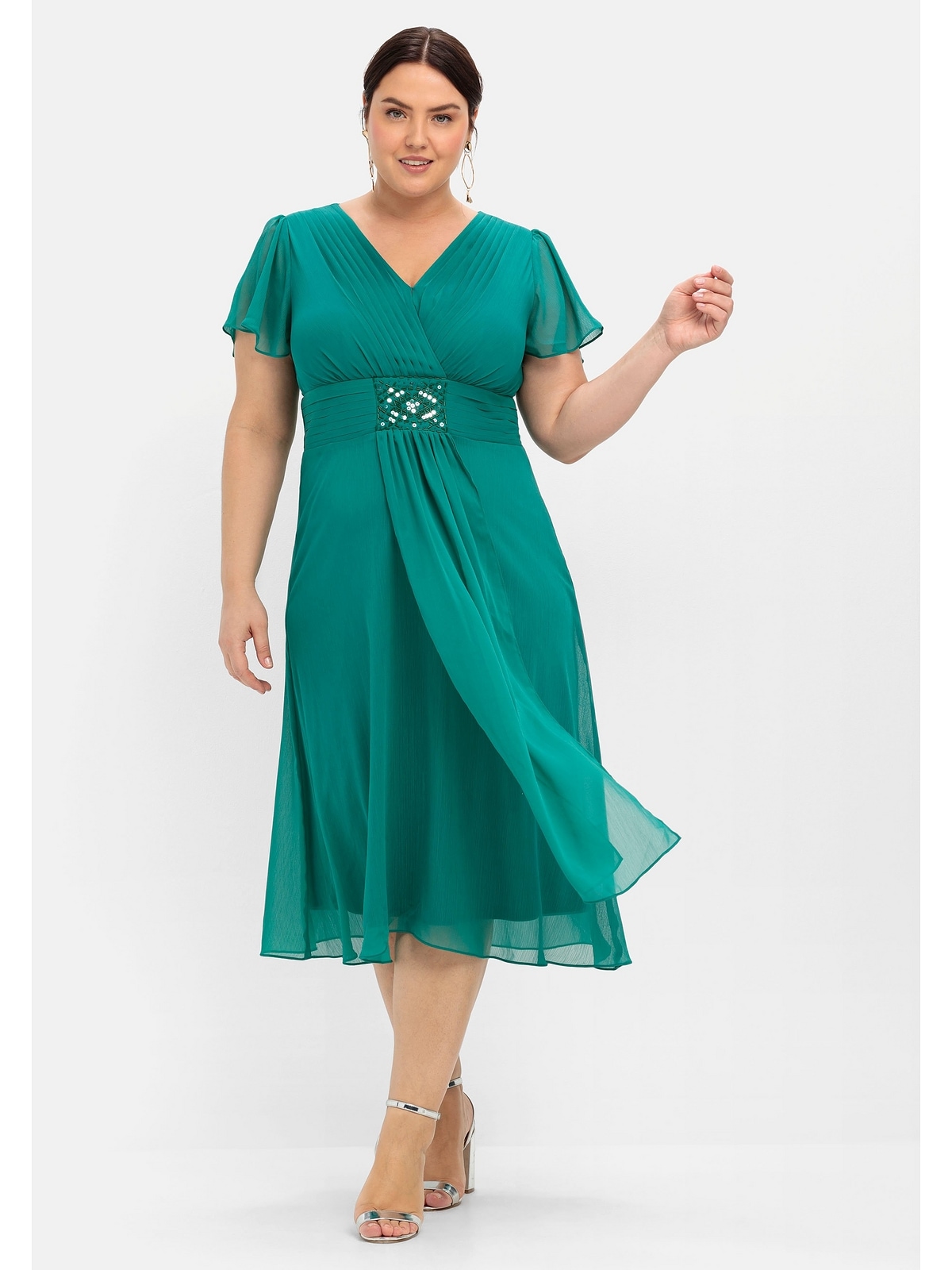 Größen«, »Große Abendkleid Sheego online mit Alloverdruck