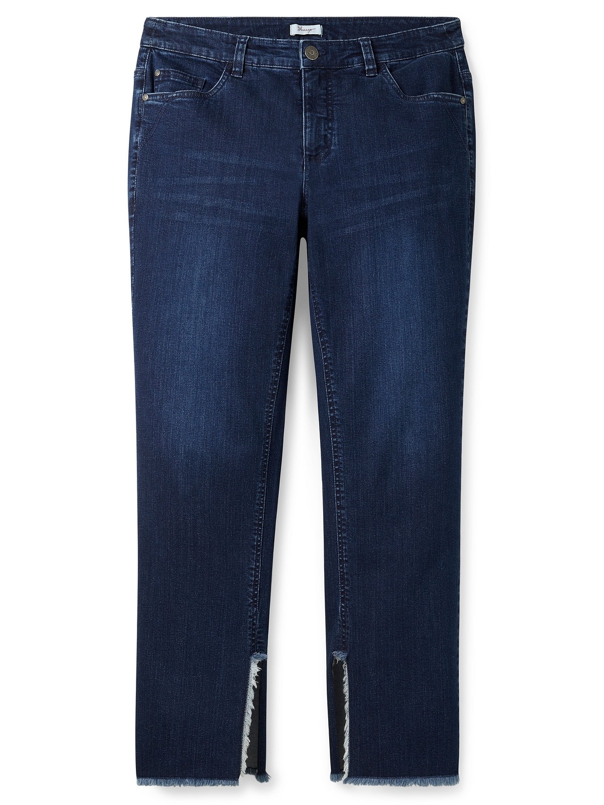 Sheego bestellen walking mit Jeans am | Fransendetails »Große Gerade Saum Größen«, I\'m
