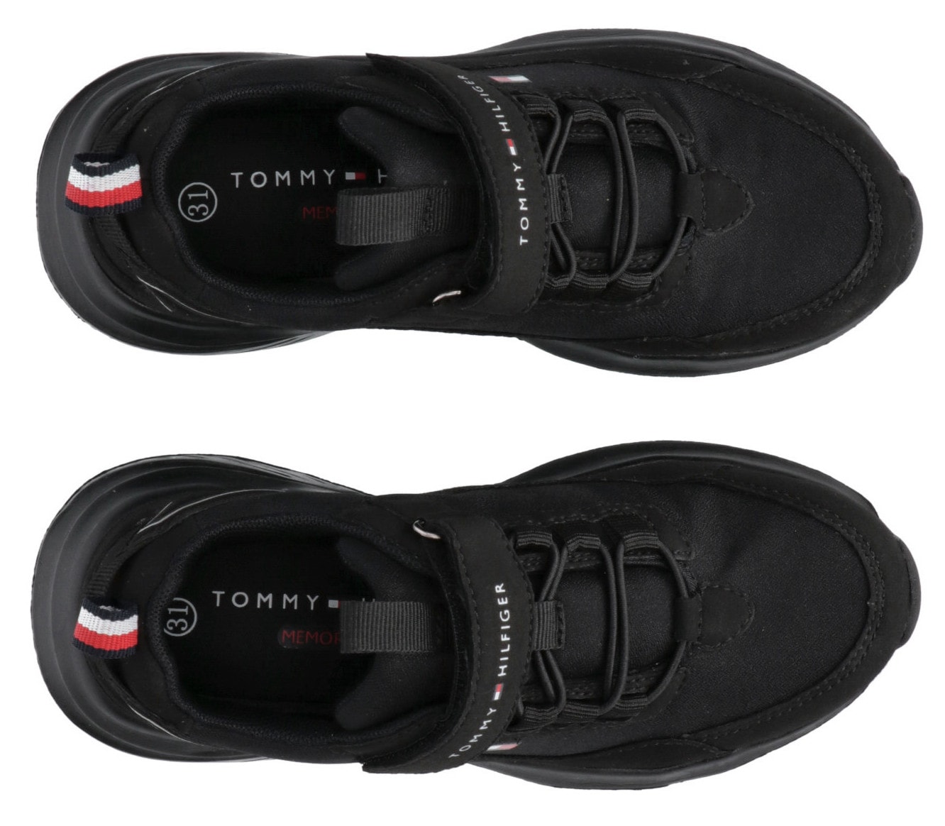 LACE-UP | Klettverschluss für bei mit SNEAKER online Gummizug Hilfiger CUT Sneaker Kleinsten Tommy »LOW BLACK«, und die