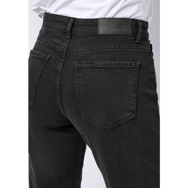 Noisy may Straight-Jeans »NMMONI HW STRAIGHT ANK BLACK JEANS NOOS«, mit  offenem Saum online kaufen | I'm walking