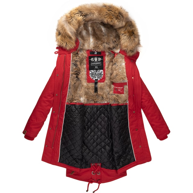 Navahoo Wintermantel »Rosinchen«, stylischer Damen Winter Baumwollparka mit  Kunstfell online | I\'m walking