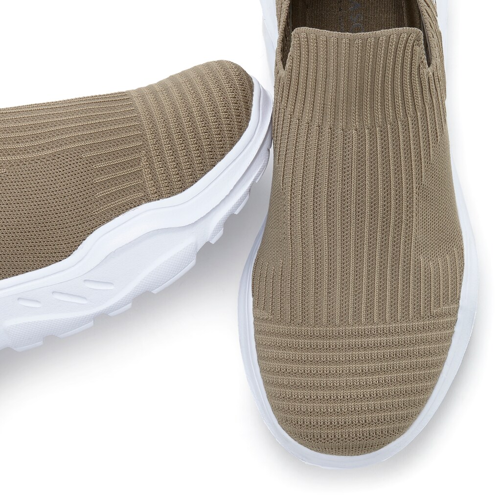 LASCANA Sneaker, Slipper, elastisches Mesh Material & ultraleichter Sohle VEGAN