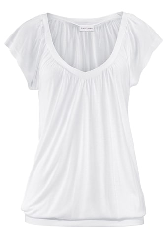 LASCANA V-Shirt, mit breitem Gummizugbund kaufen