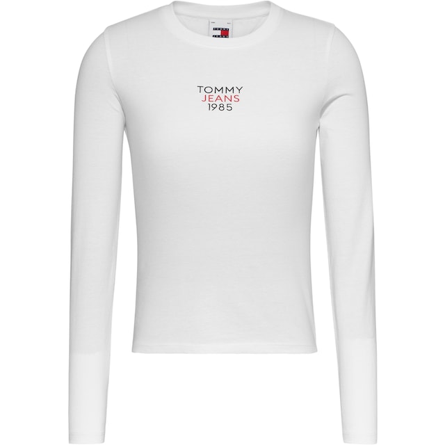 Tommy Jeans Langarmshirt »Slim Fit Essential Logo Longsleeve Shirt«, mit  Logoschriftzug bestellen | I'm walking