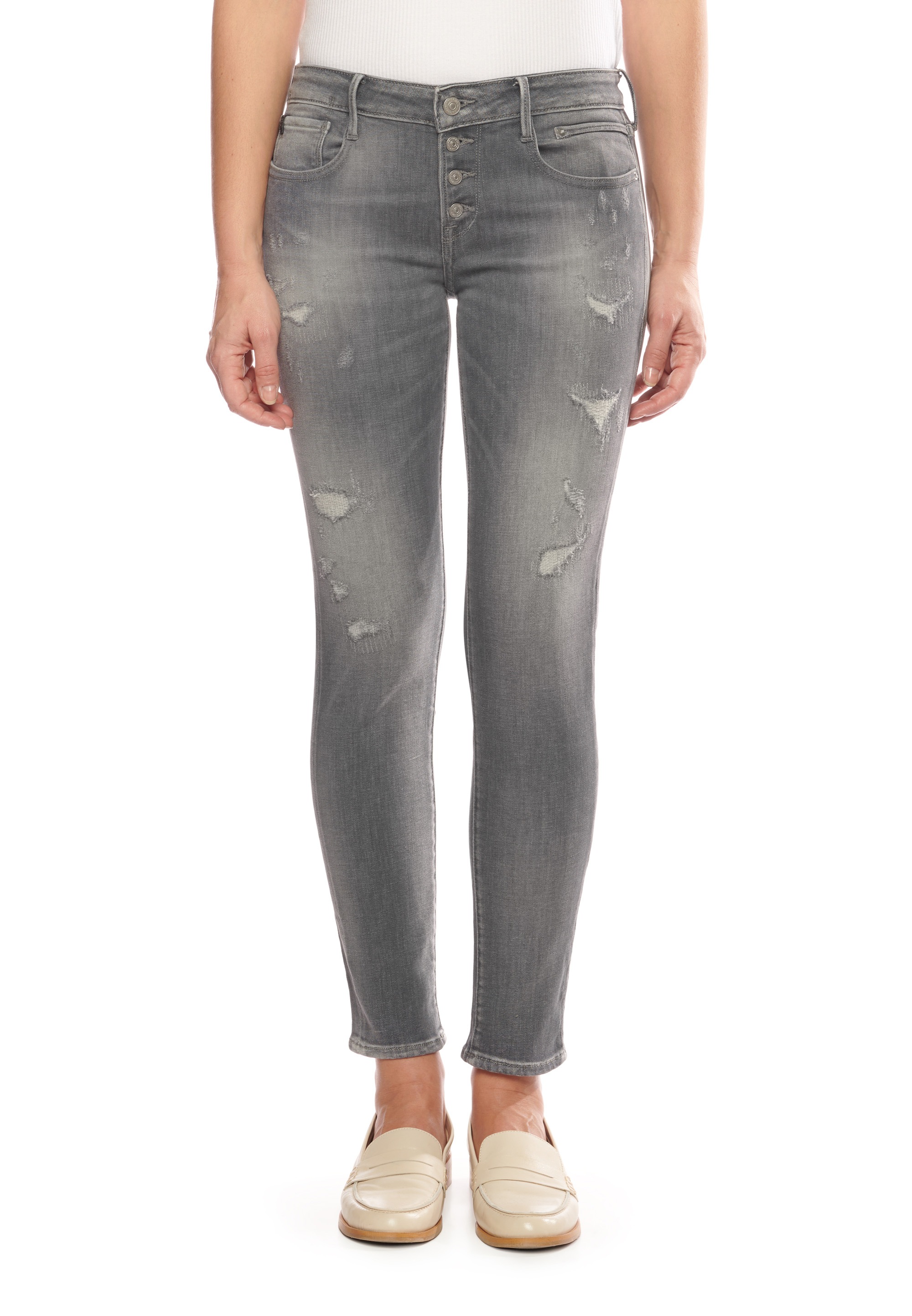 Le Temps Des Cerises Slim-fit-Jeans, mit trendigen Used-Details online  kaufen | I\'m walking