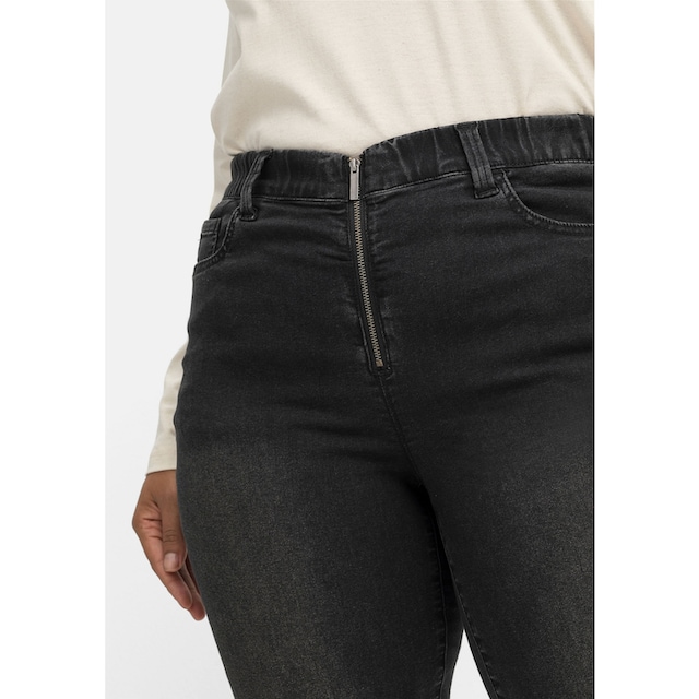 Sheego Stretch-Jeans »Große Größen«, in Schlupfform mit V-Einsatz shoppen |  I\'m walking
