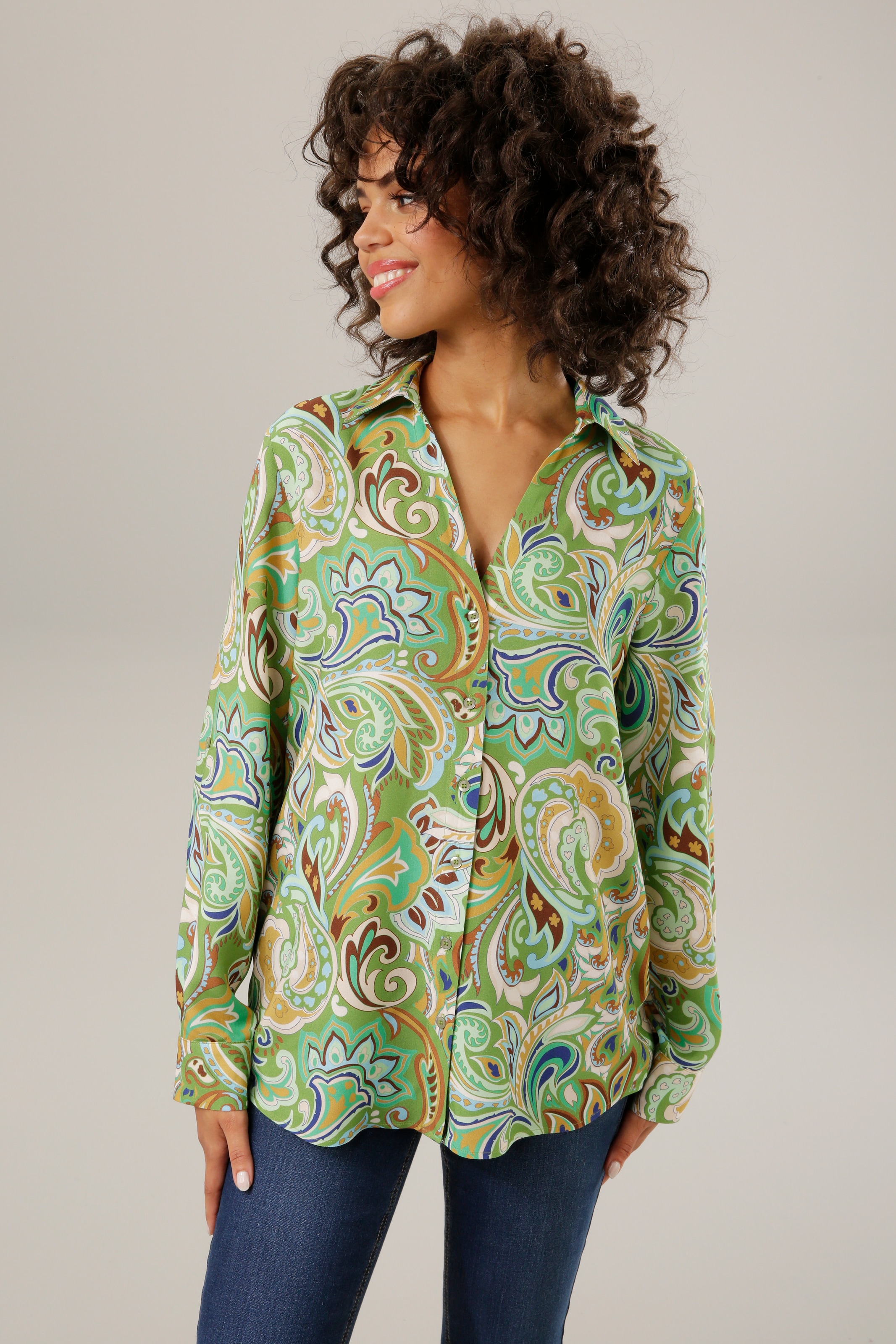Aniston CASUAL Hemdbluse, graphische Paisley-Muster - jedes Teil ein Unikat  bestellen