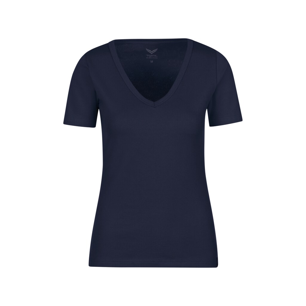 Trigema V-Shirt aus Baumwolle/Elastan