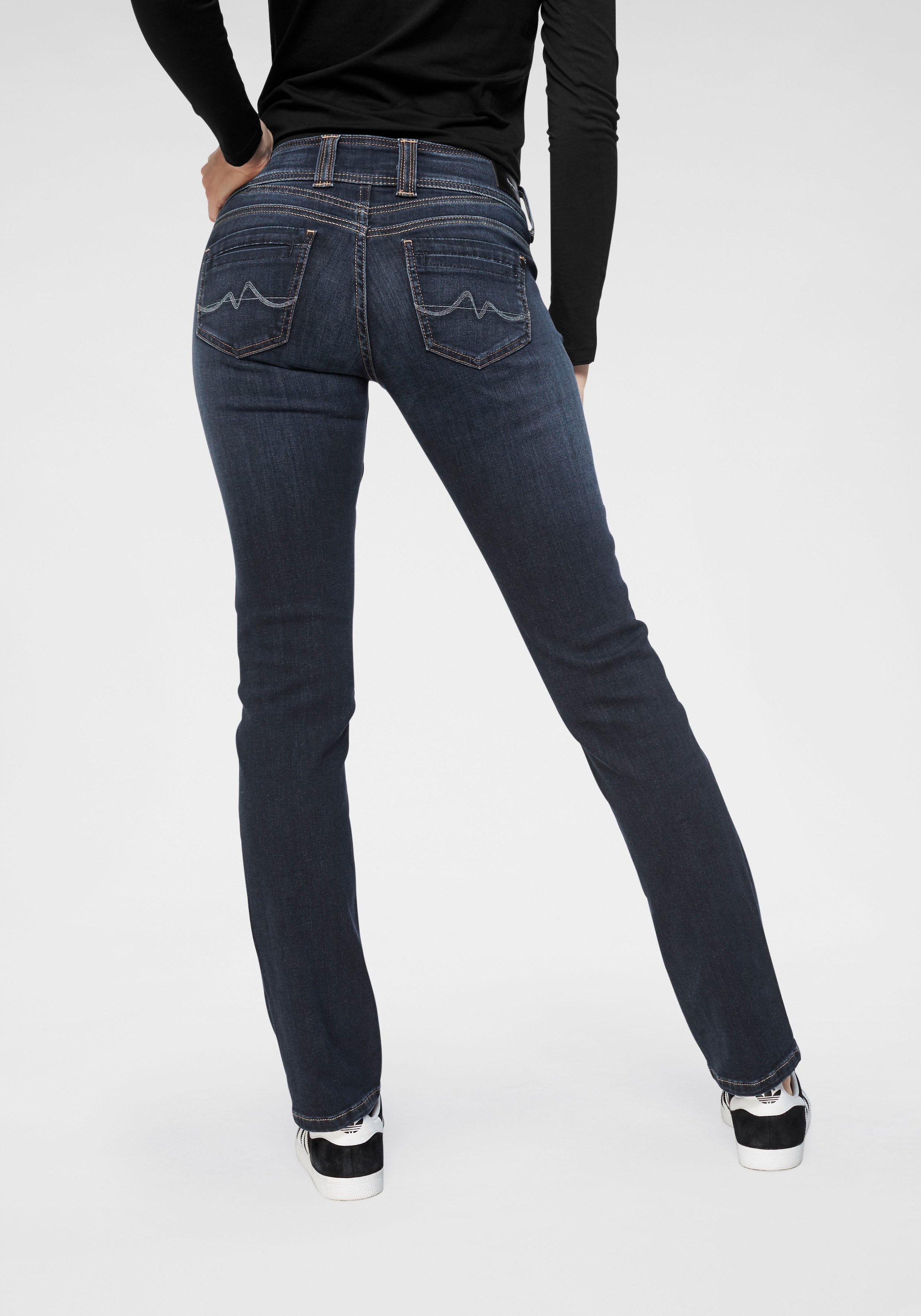 Pepe Jeans Straight-Jeans »GEN«, Qualtät und in online mit geradem schöner Bein Doppel-Knopf-Bund