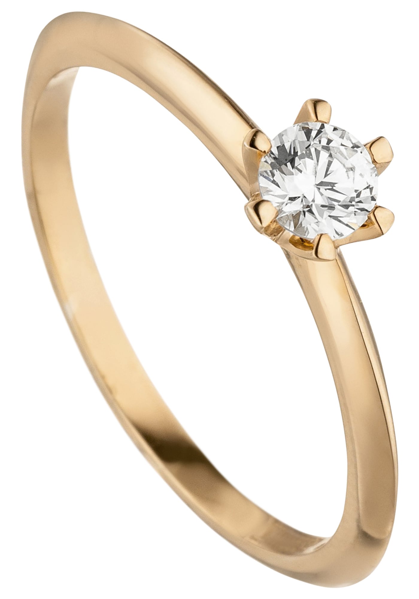 JOBO Fingerring »Ring 585 ct.«, Diamant I\'m Roségold 0,15 walking mit Brillant kaufen 
