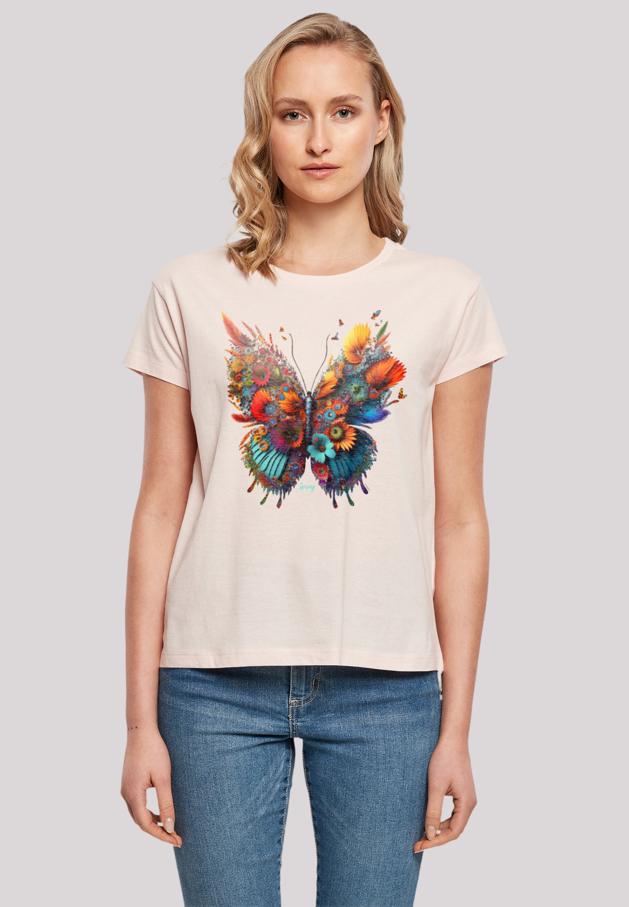 Blume«, | online F4NT4STIC Print T-Shirt »Schmetterling walking I\'m