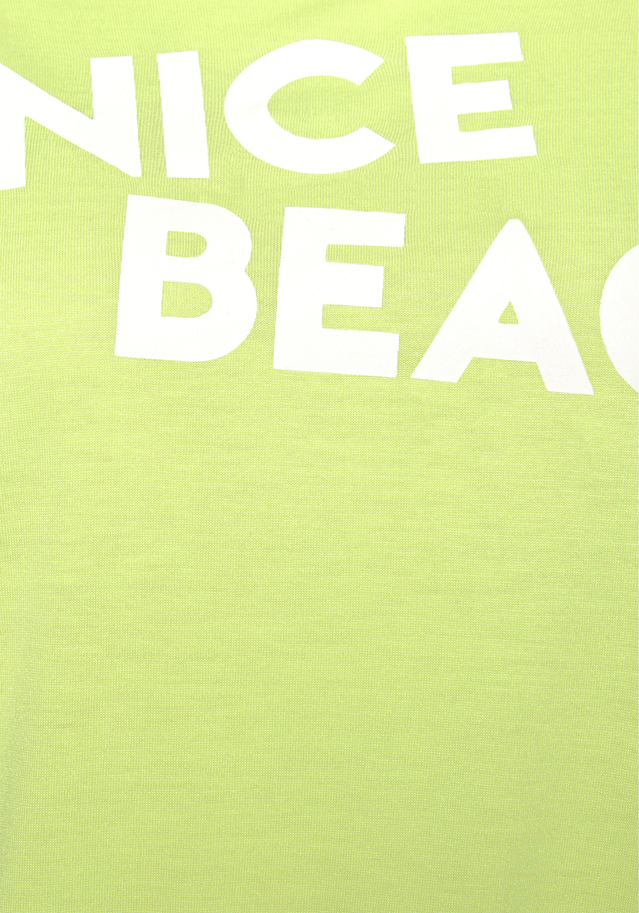 sportlich-sommerlich T-Shirt, Kurzarmshirt, Logodruck mit Beach vorne, Strandshirt, Venice online