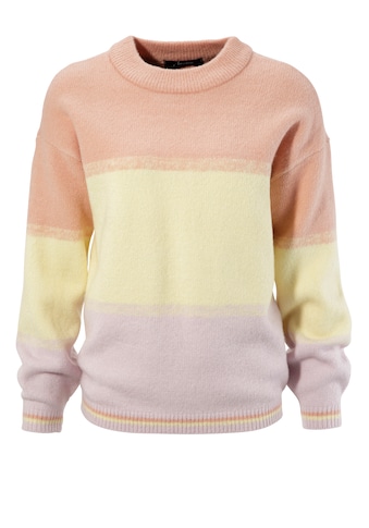 Aniston CASUAL Rundhalspullover, im pastellfarbenen Colorblocking mit leichtem... kaufen