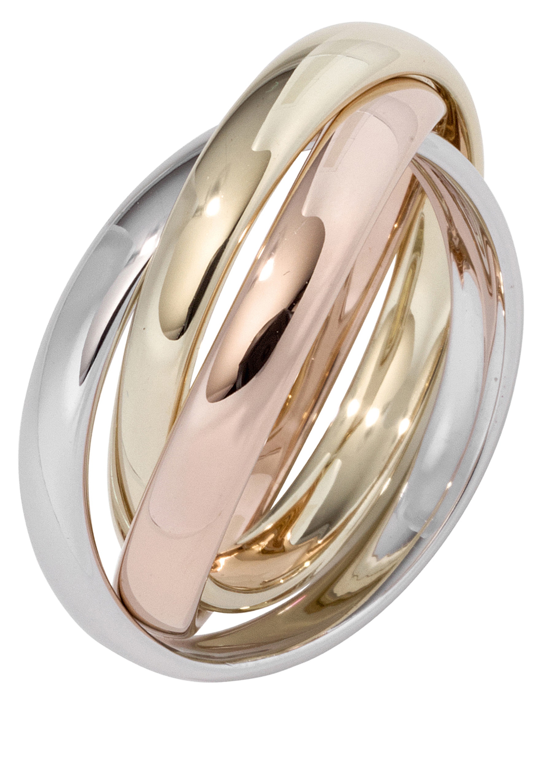 JOBO Goldring »Verschlungener Ring«, 585 walking | Gold I\'m bestellen tricolor