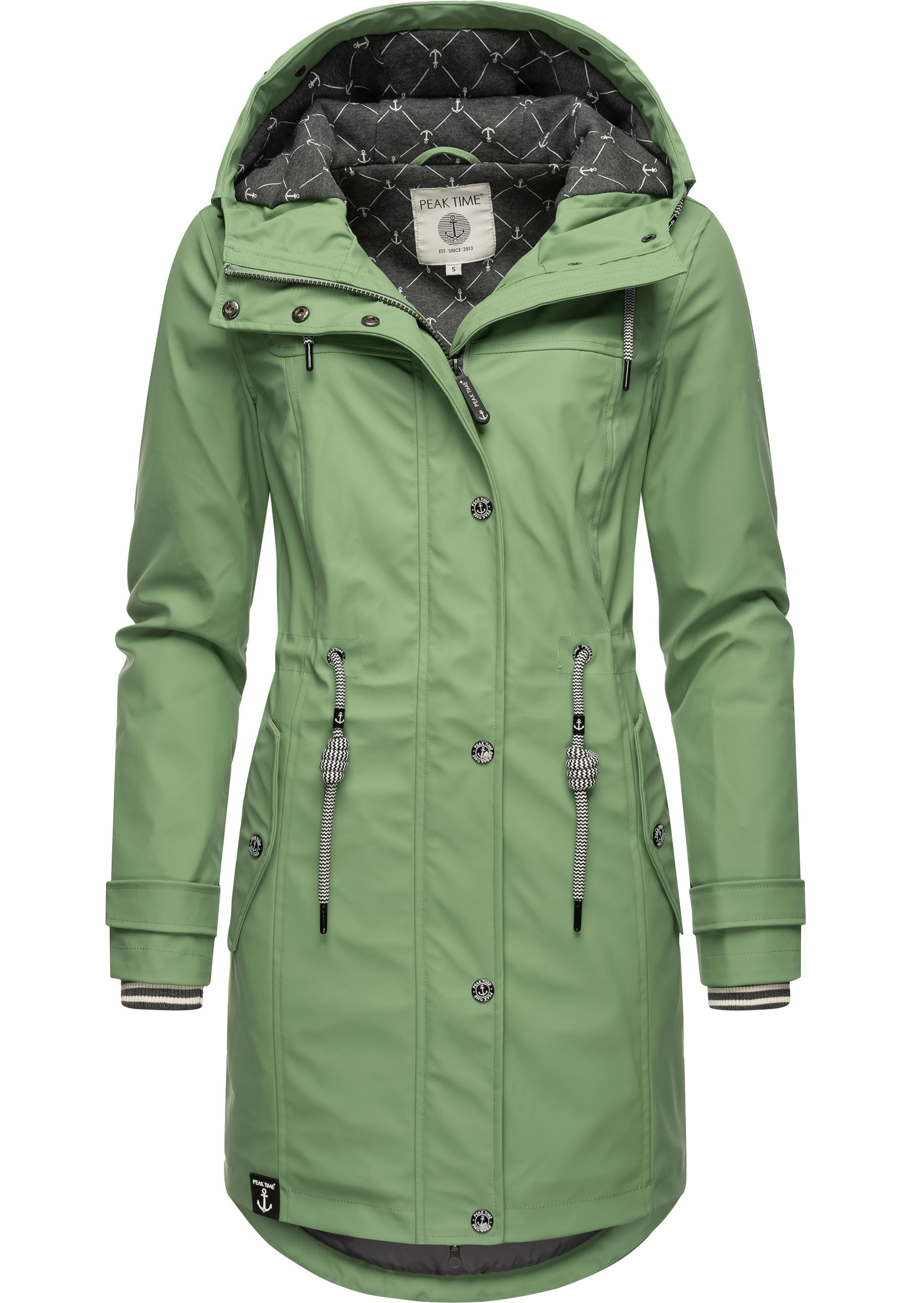PEAK TIME Regenjacke »L60042«, mit Kapuze, stylisch taillierter Regenmantel  für Damen shoppen | Übergangsjacken