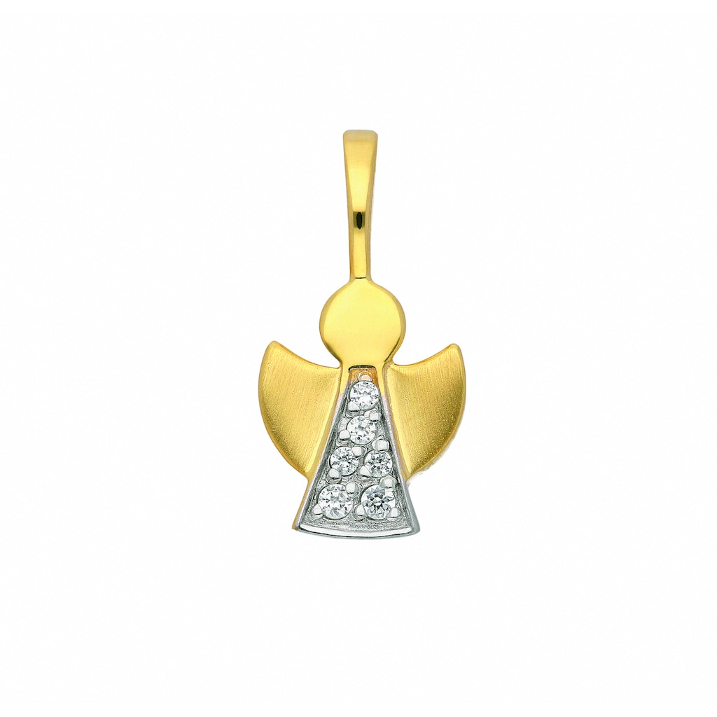 Anhänger Damen Goldschmuck mit Kettenanhänger Engel Damen Adelia´s 585 Zirkonia Goldschmuck Gold für