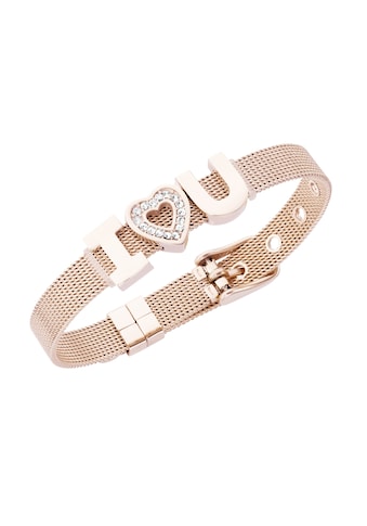 Jacques Charrel Armband »Milanaise mit Kristallsteinen I Love You« kaufen