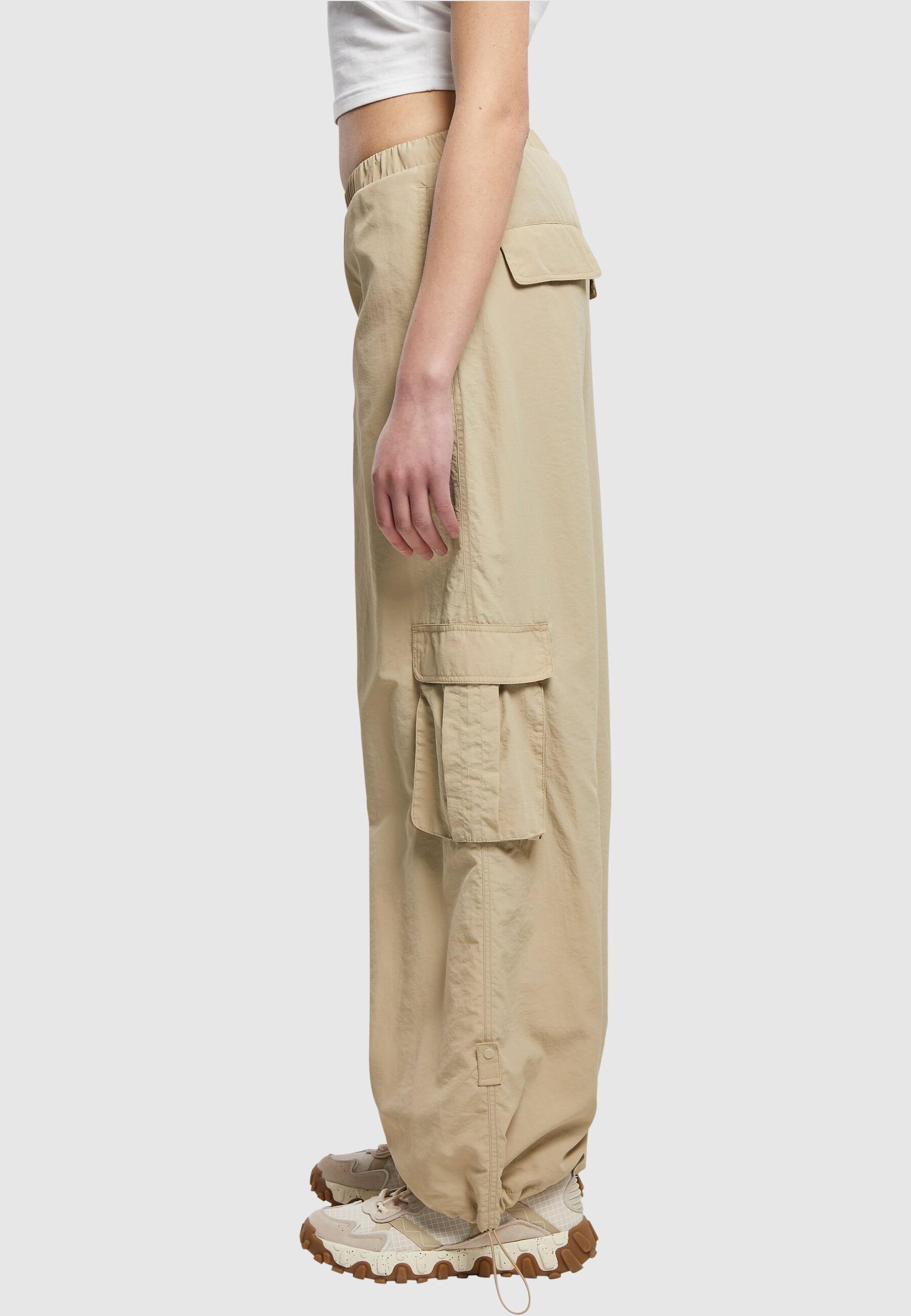 URBAN CLASSICS Stoffhose »Damen Ladies Nylon tlg.) Wide online Cargo Pants«, (1 Crinkle