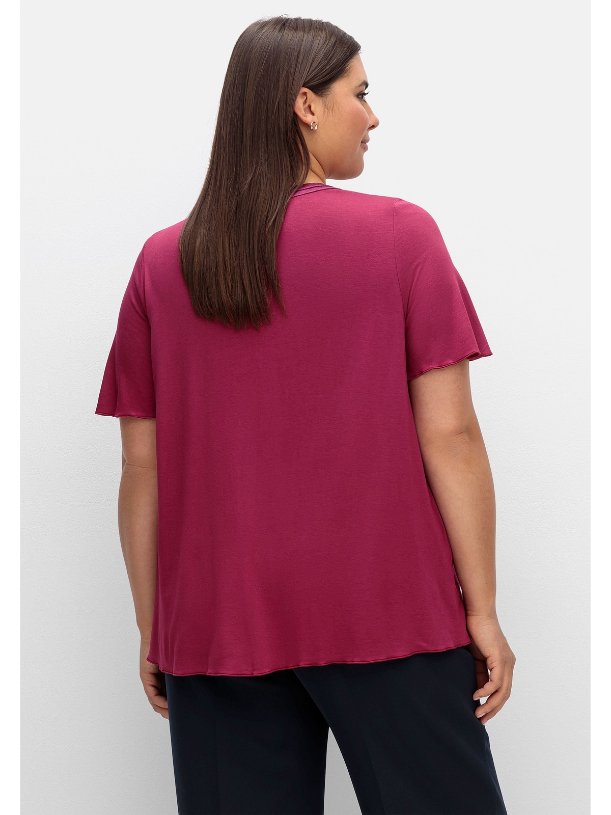 Sheego Größen«, T-Shirt »Große in mit kaufen dekorativer Blende A-Linie