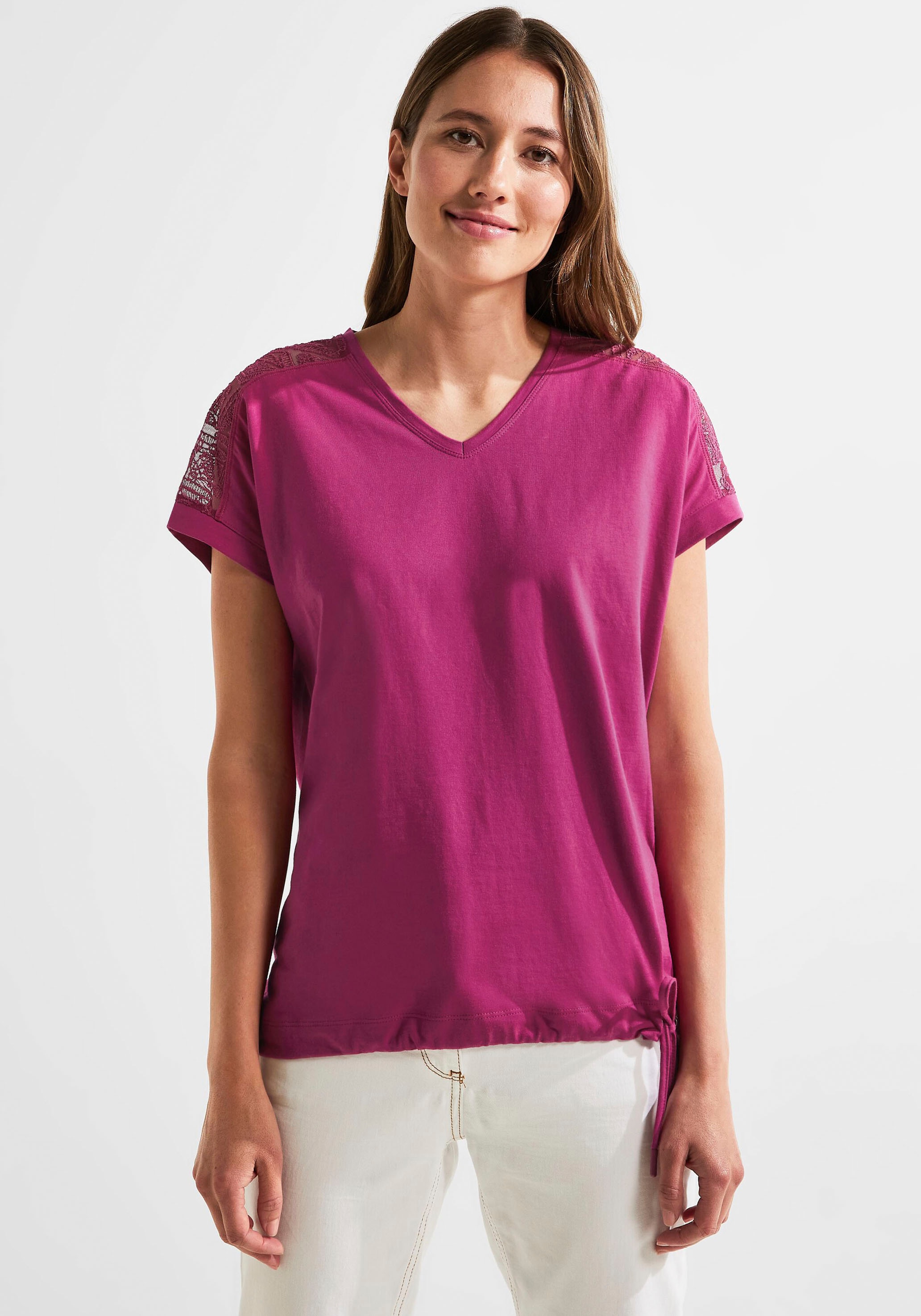 Cecil T-Shirt, mit leicht abgerundetem V -Ausschnitt shoppen