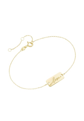 Luigi Merano Armband »mit Plättchen mit Schriftzug Love, Gold 375« kaufen